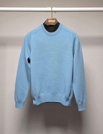 Tom Ford o1sm1stk0824 Cashmere Crewneck Knit Sweater in Sky Blue Size US M / EU 48-50 / 2 - 1 Thumbnail