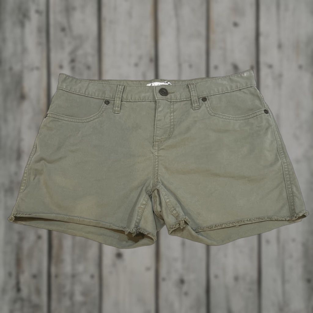 Vintage Carve Designs Women's Shorts Size 2 Sage Green Cut-Off Cotton Spandex Casual Activewear Size 26" / US 2 / IT 38 - 1 Thumbnail