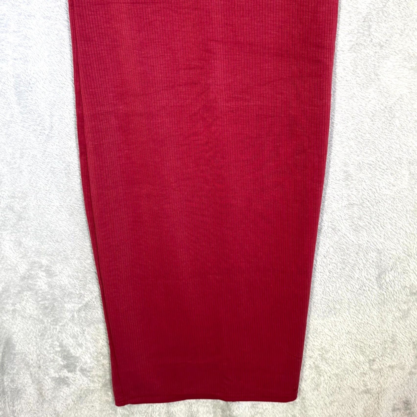 Betsey Johnson Betsey Johnson Bodycon Dress Womens Medium Maroon Ribbed Short Sleeve Pullover Knit Casual Party/Cocktail Size 32" / US 10 / IT 46 - 7 Thumbnail