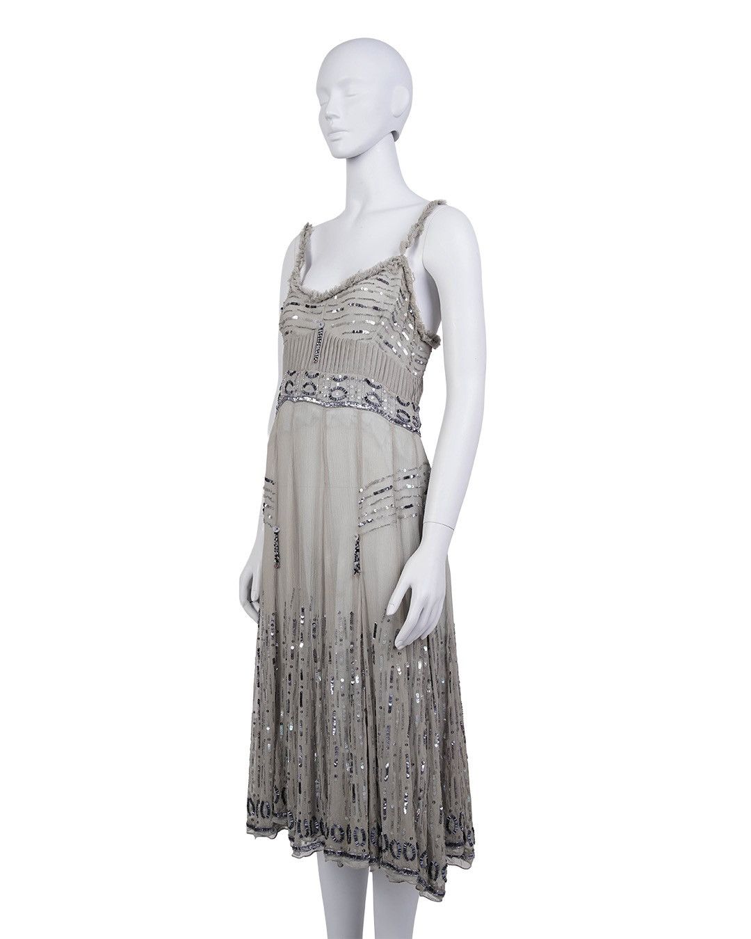 beige dress shirt mens Statement Y2K Alrajaa Couture Beaded Animal Print Halter Evening Gown  Roberto Cavalli Style main image 1