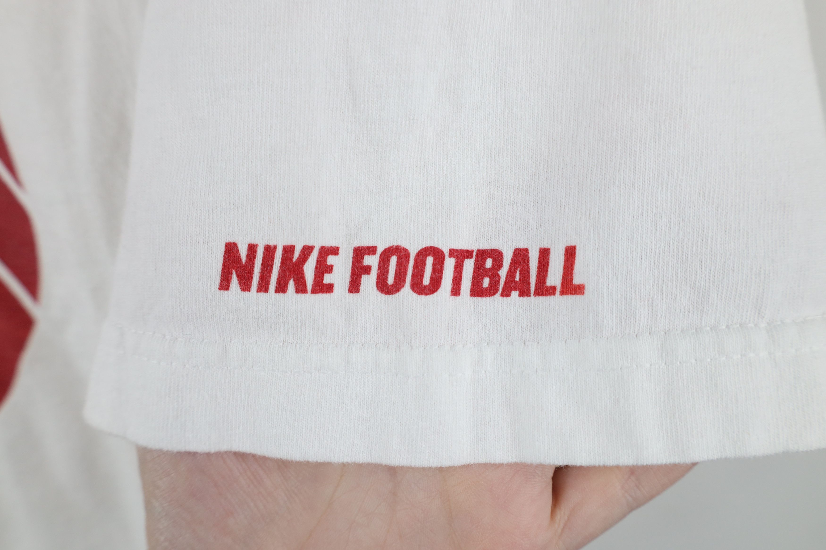 Nike × Vintage Vintage Y2K Nike Football Center Swoosh Short Sleeve T-Shirt Size US XL / EU 56 / 4 - 4 Thumbnail