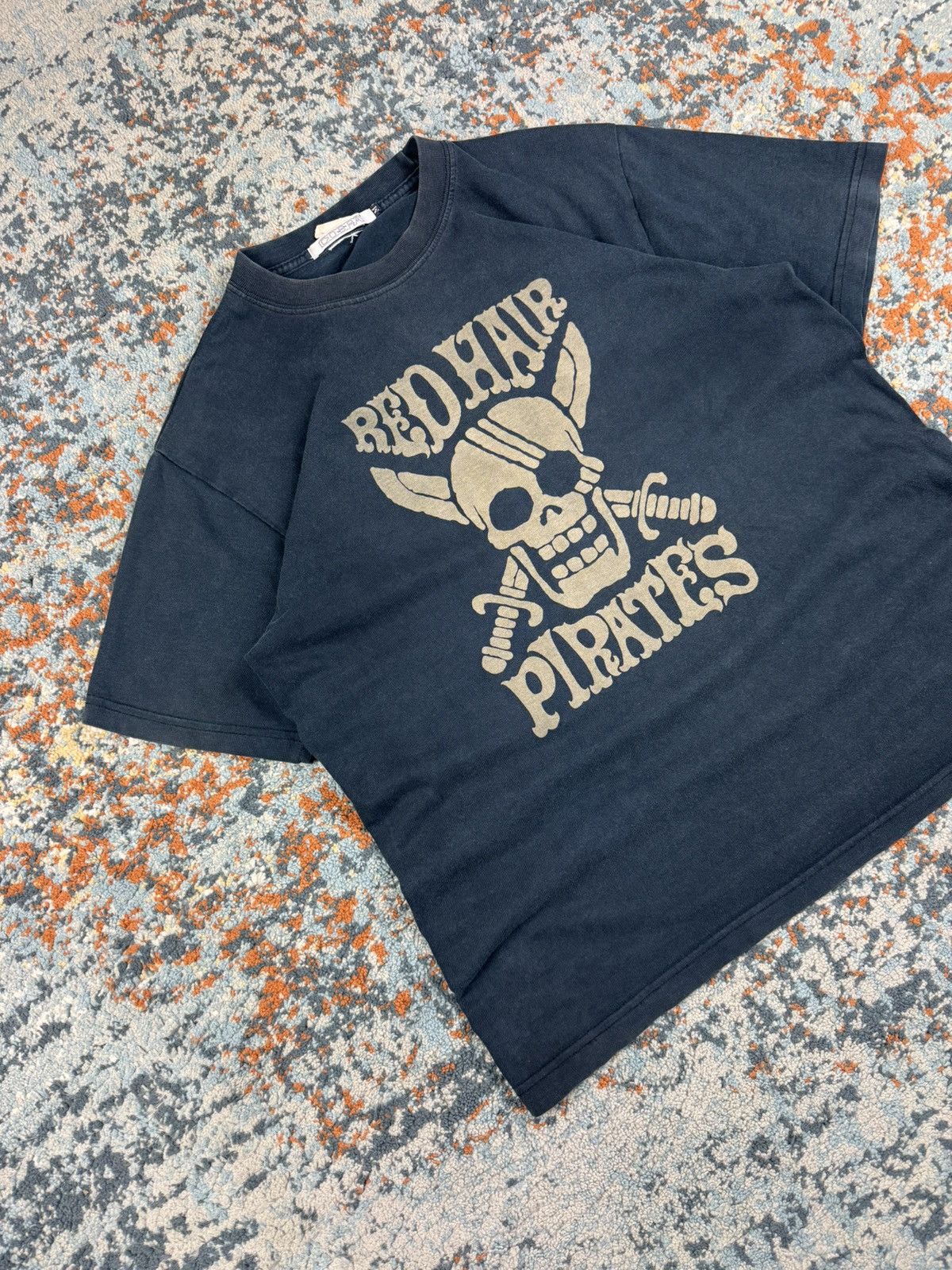 Anime × Japanese Brand × Vintage Vintage 00s One Piece red hair pirates cospa merch faded tee Size US L / EU 52-54 / 3 - 2 Thumbnail