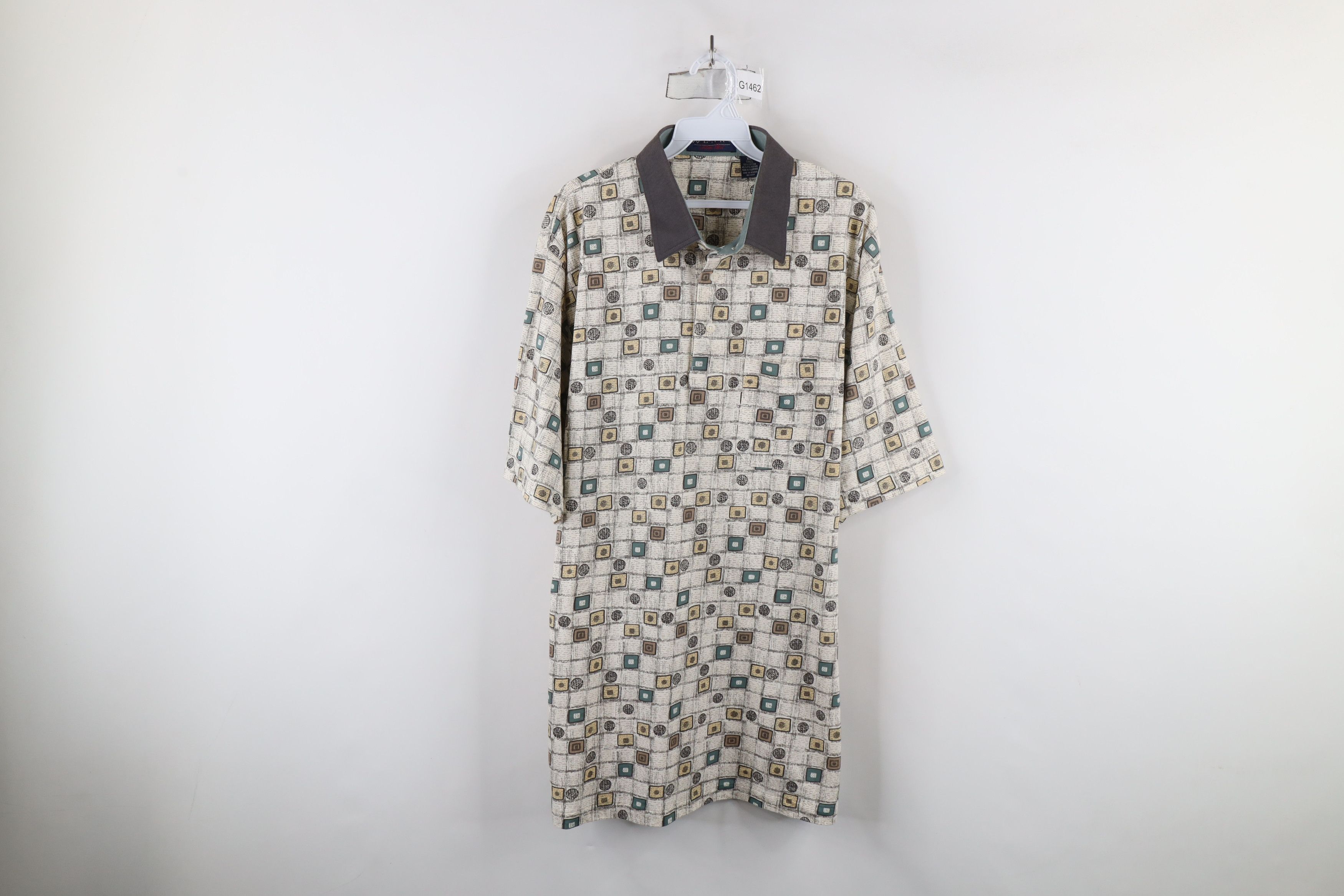 Vintage Vintage 90s Streetwear Checkered Over Print Golf Polo Shirt Size US XL / EU 56 / 4 - 1 Thumbnail