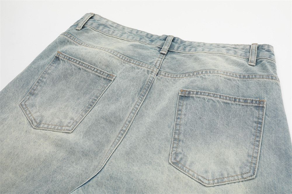 Japanese Brand × Jean Men's loose casual straight washed distressed jeans Size US 32 / EU 48 - 4 Thumbnail