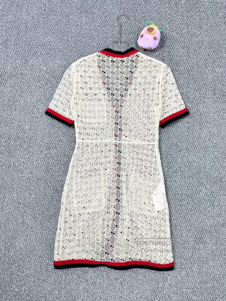 Gucci Gucci Beige double G full-print lace hollow dress Size XS / US 0-2 / IT 36-38 - 2 Thumbnail