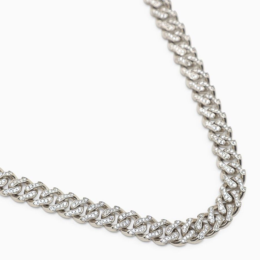 Emanuele Bicocchi o1d2blof0225 Size: OS / Crystals Chain Necklace in Silver Size ONE SIZE - 3 Thumbnail