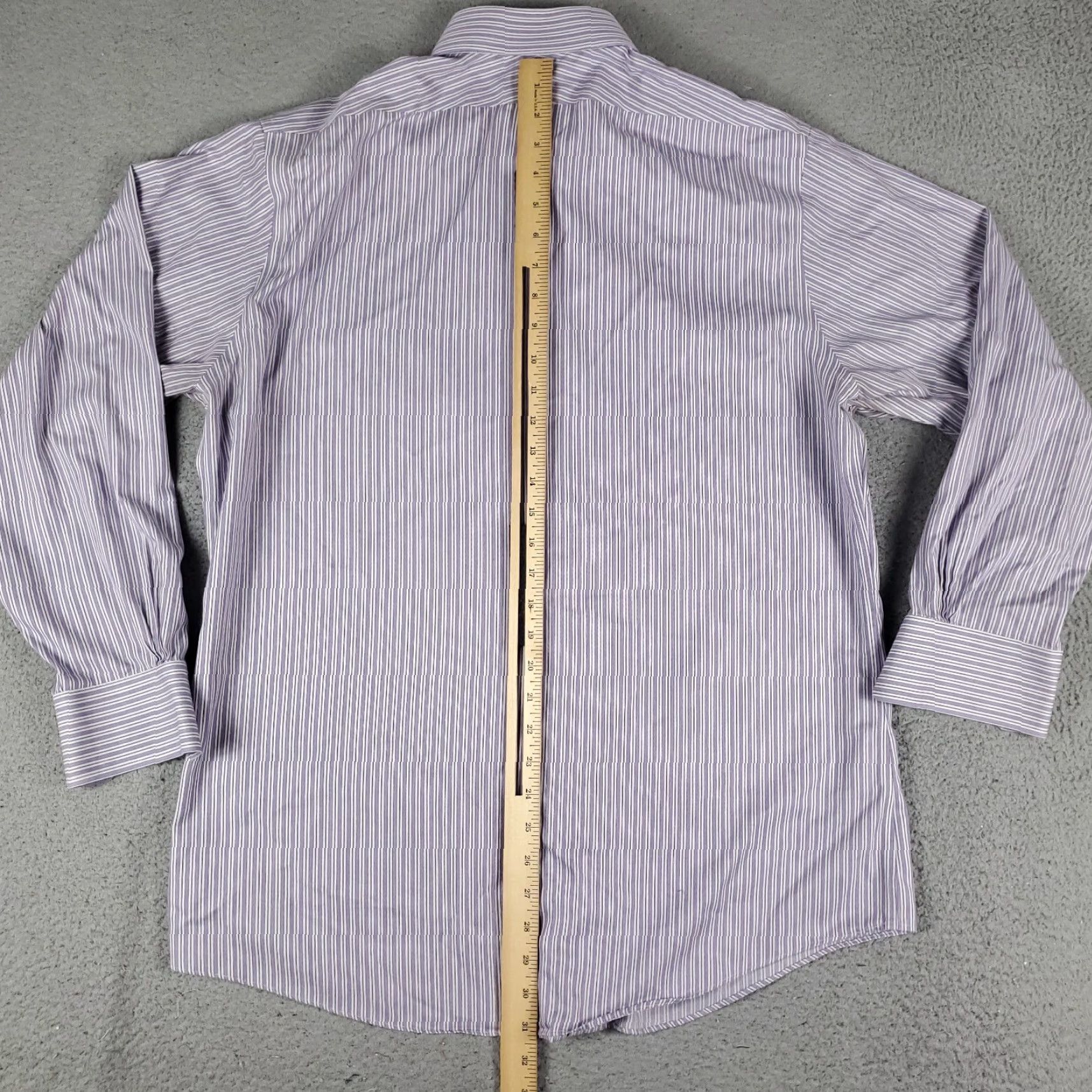 Brooks Brothers Brooks Brothers Dress Shirt Mens 16.5 Purple Striped Long Sleeve Button Up Classic Modern Size 42R - 5 Thumbnail