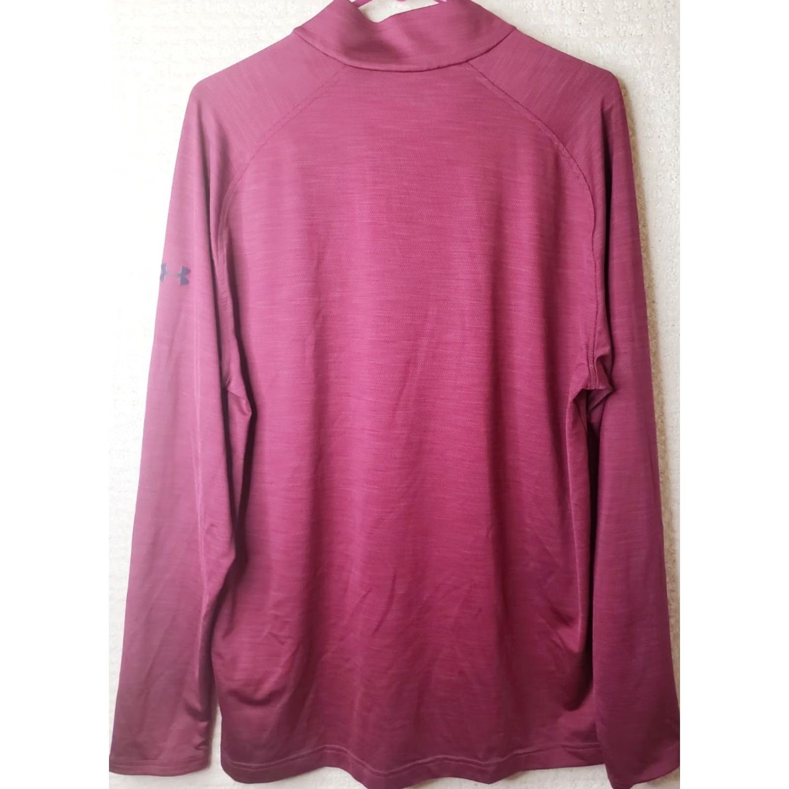 Under Armour Under Armour Shirt Mens Large 1/4 Zip High Neck Running Workout Loose Fit Red Size US L / EU 52-54 / 3 - 6 Thumbnail