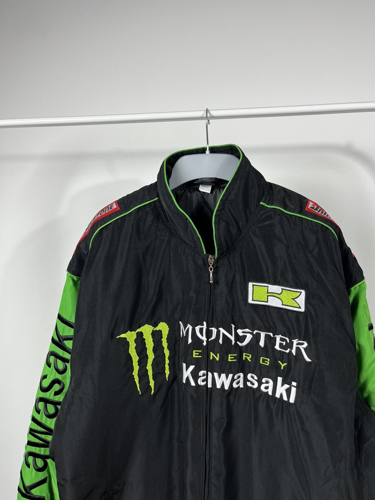 Vintage Monster Energy Kawasaki Racing Bomber Jacket XXL Black Green Size US XXL / EU 58 / 5 - 3 Thumbnail
