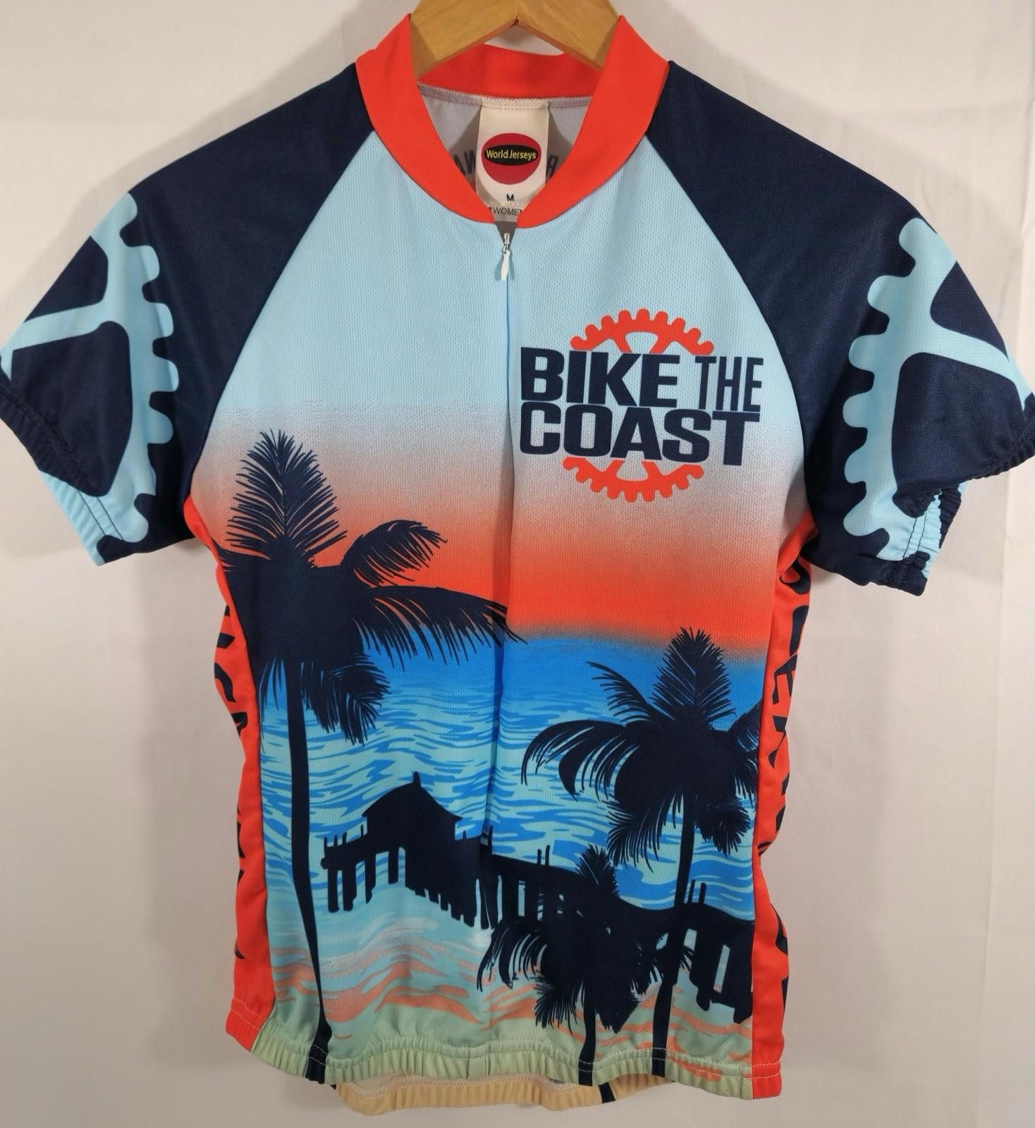 Designer Vintage WORLD JERSEYS Bike the Coast Cycling Jersey Women Size ONE SIZE - 2 Thumbnail