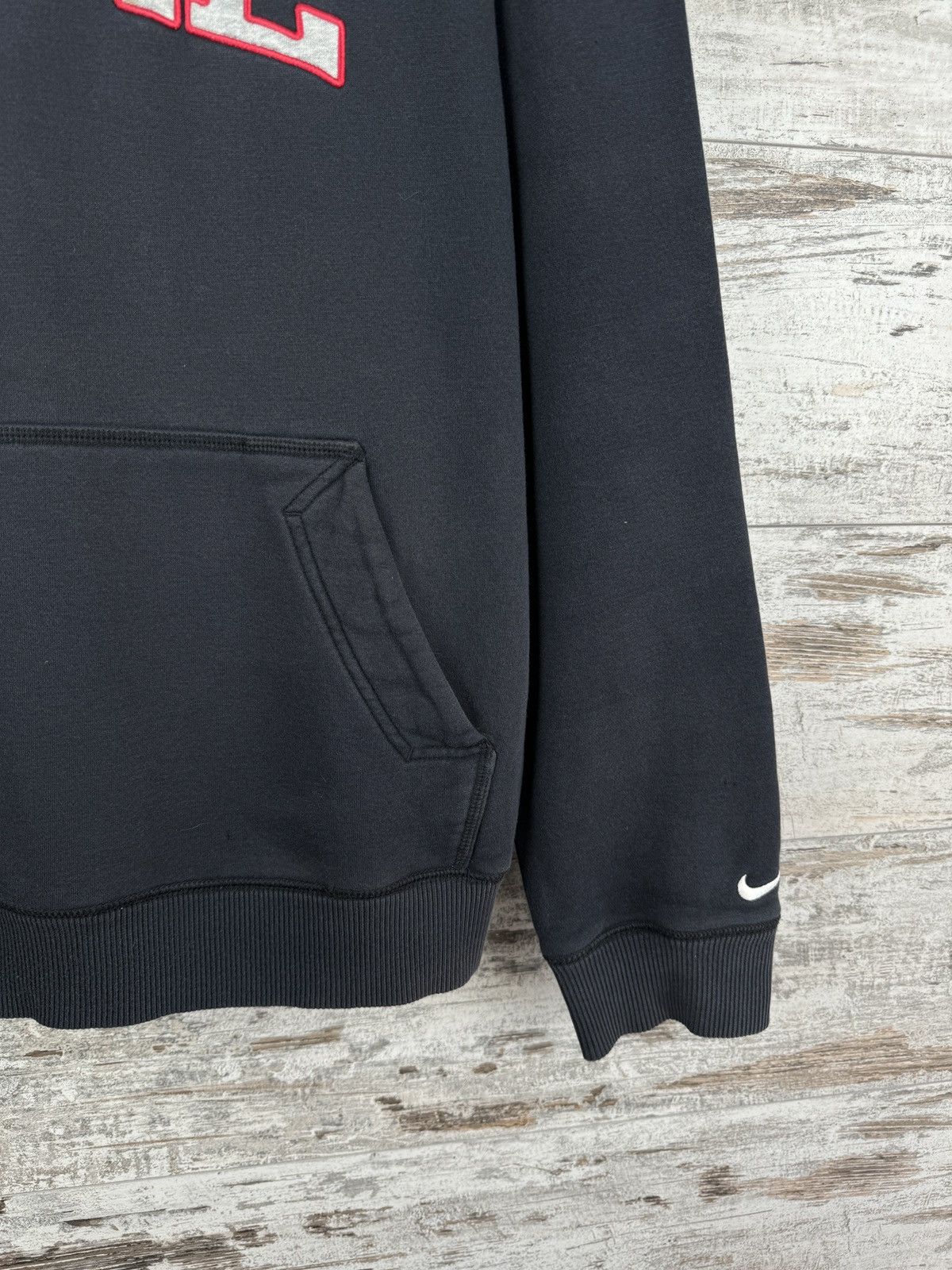 Nike × Vintage Mens Vintage Nike big logo hoodie distressed y2k rare drill Size US XL / EU 56 / 4 - 3 Thumbnail