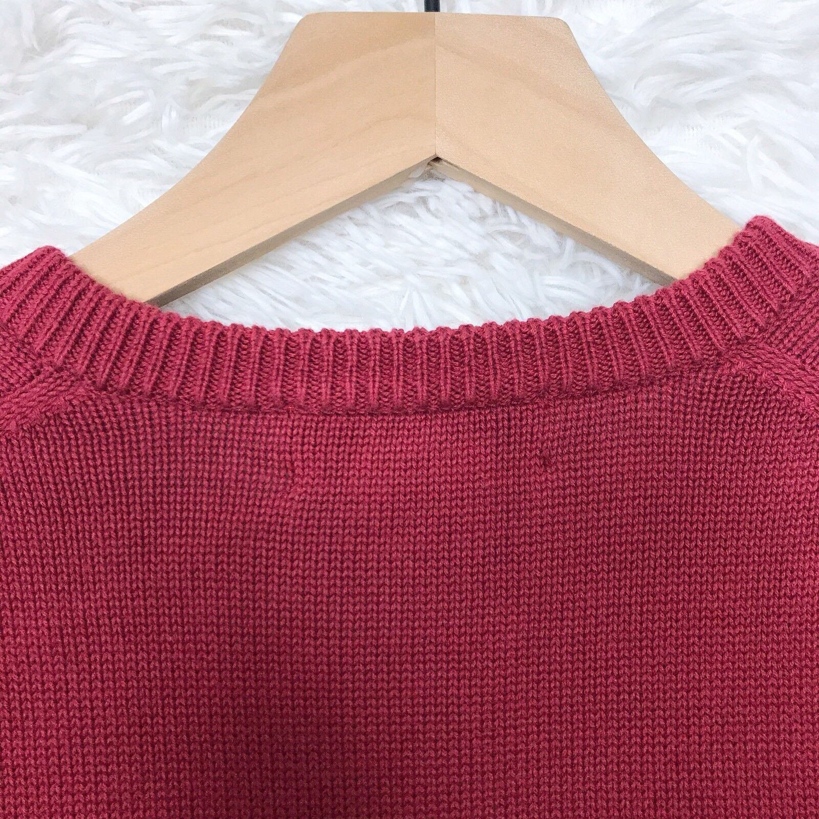 Brooks Brothers Brooks Brothers Pima Cotton Sweater Red V Neck Ribbed VTG L Size US L / EU 52-54 / 3 - 6 Thumbnail