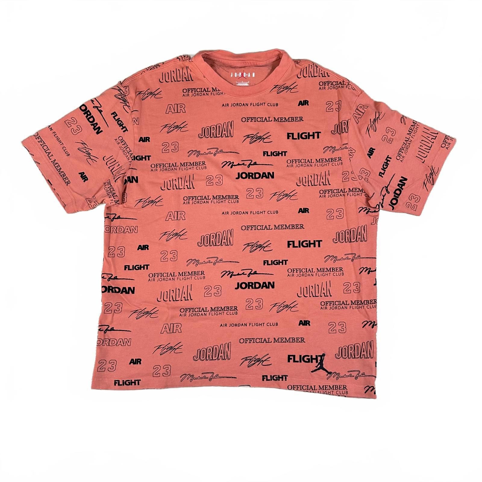 Jordan Brand Jordan Men T-Shirt Large Coral Orange Air Flight Club Print Size US L / EU 52-54 / 3 - 1 Thumbnail