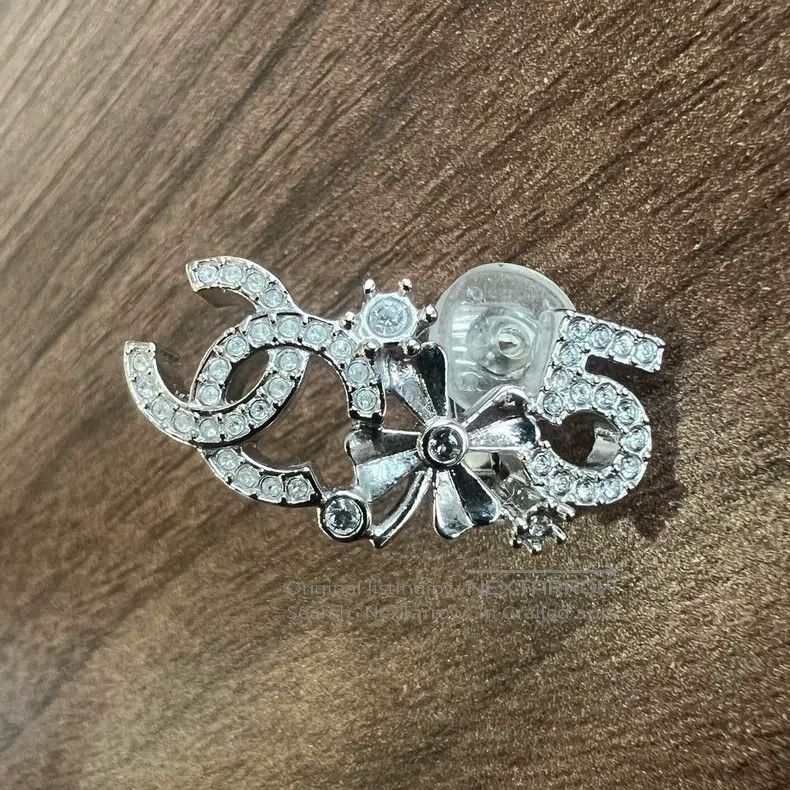 Chanel Chanel 23P silver full diamond earrings Size ONE SIZE - 2 Thumbnail