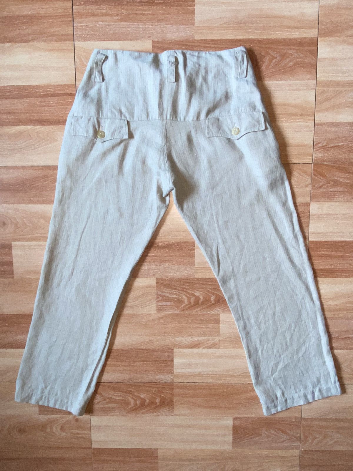 Y's YOHJI YAMAMOTO Y’S LINEN PANTS TROUSERS SIZE 1 Size 25" / US 0 / IT 36 - 6 Thumbnail