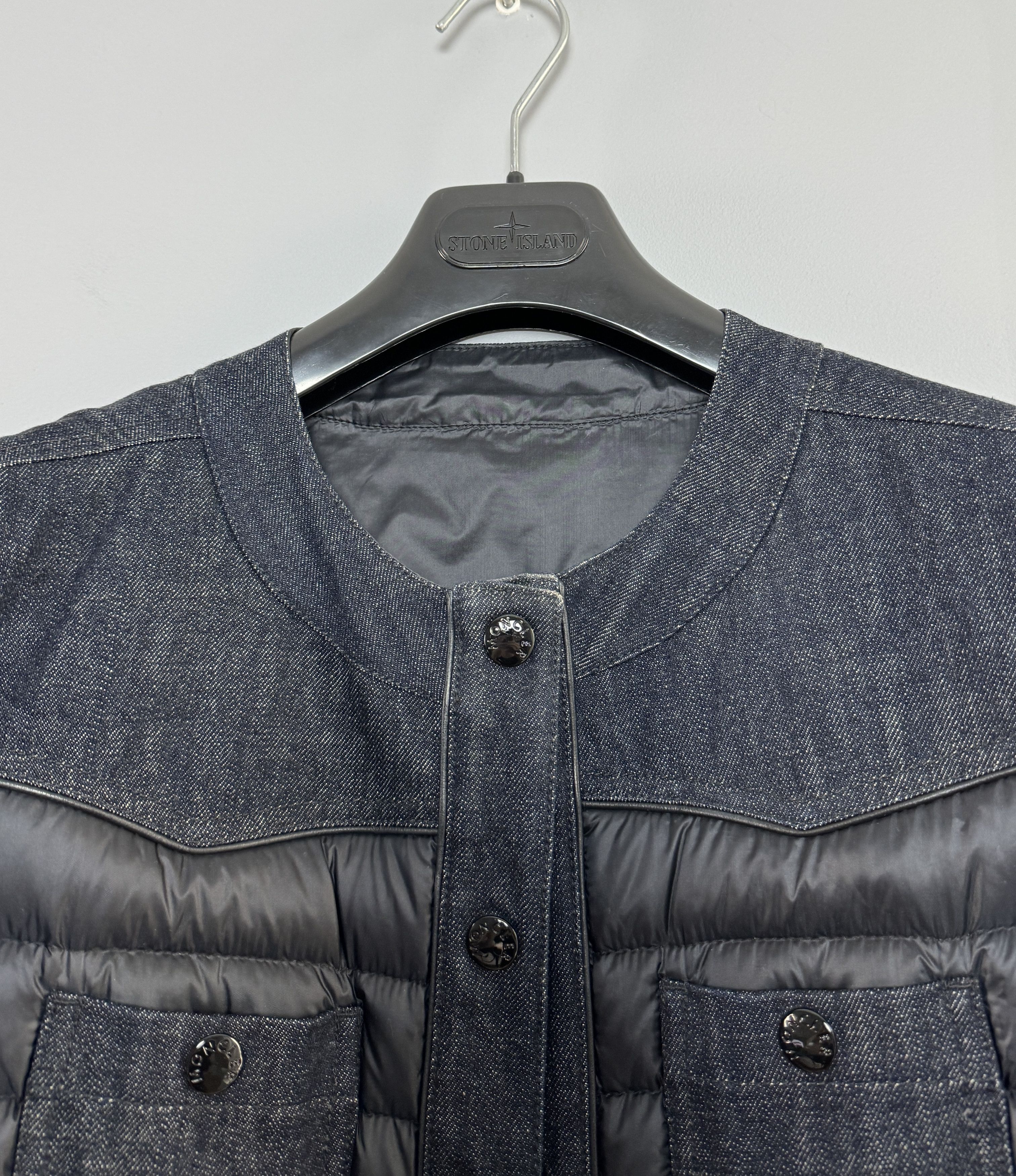 Moncler Moncler Ambert Down Jacket Puffer Denim Trimmed Navy Size 3 Size M / US 6-8 / IT 42-44 - 7 Thumbnail