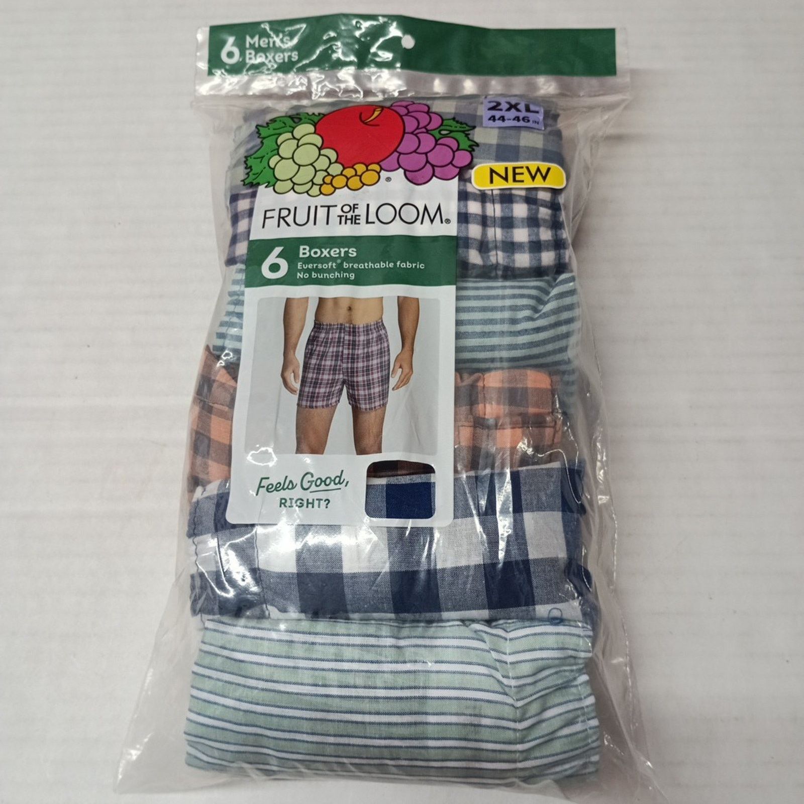 Fruit Of The Loom Fruit of the Loom Boxers No Bunching 6 Pack Men's 2XL 44-46" Size 44 - 1 Thumbnail