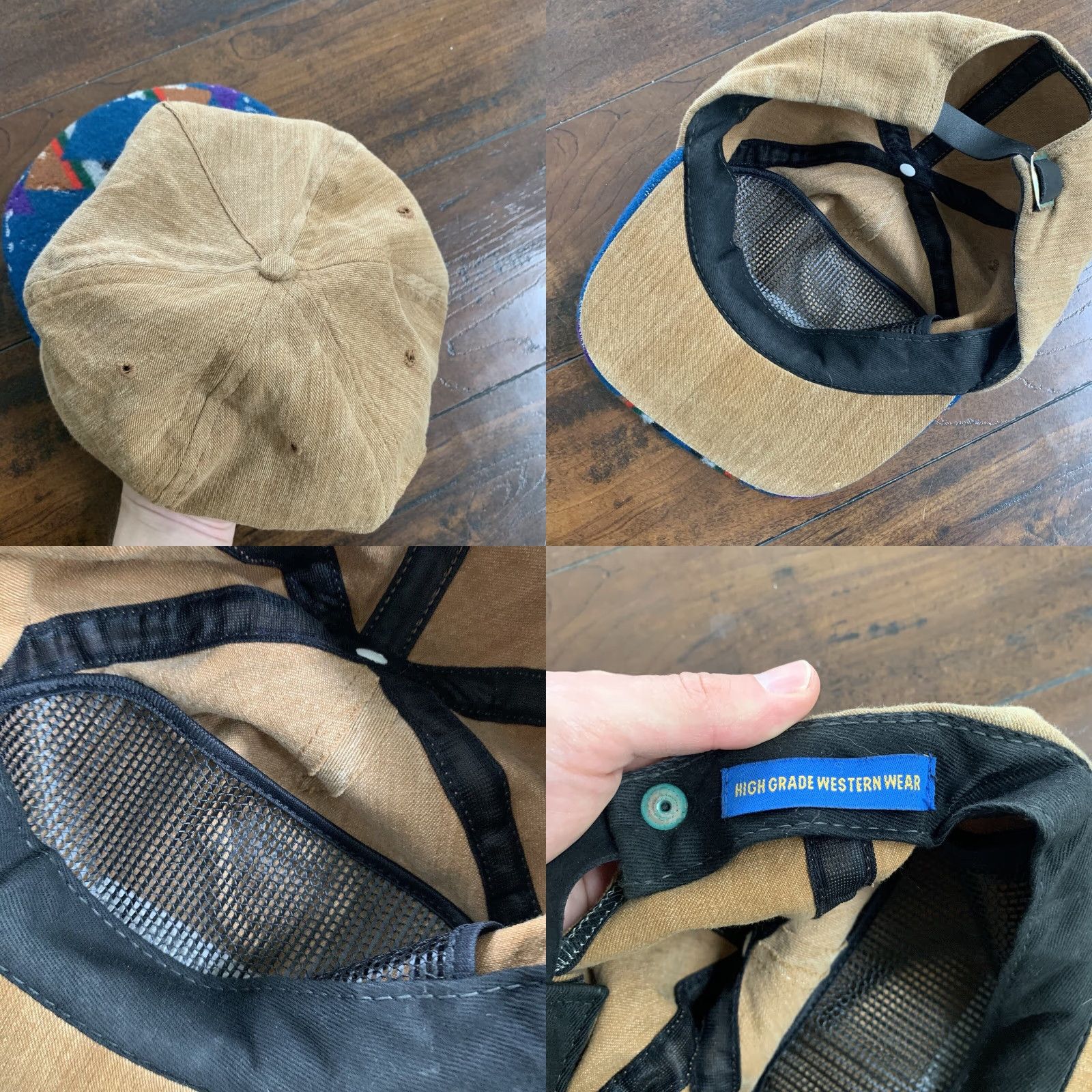 Pendleton VINTAGE Pendleton Wool Men Baseball Cap Adjustable Aztec Geometric 80s 90s Casual Blue Size ONE SIZE - 8 Thumbnail
