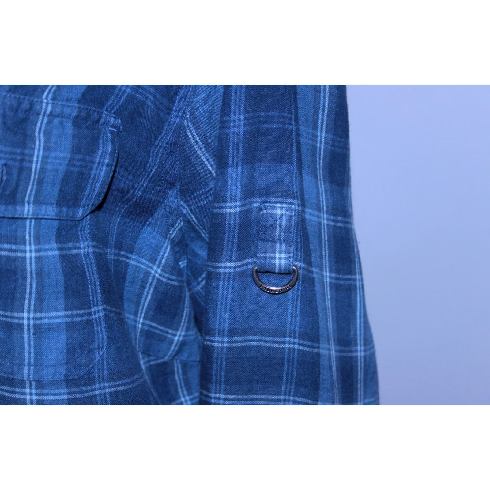 Ralph Lauren Lauren Ralph Lauren womens blue check shirt Size 2X 100% linen Button-Up Long Sleeve Size XXL / US 16-18 / IT 52-54 - 4 Thumbnail