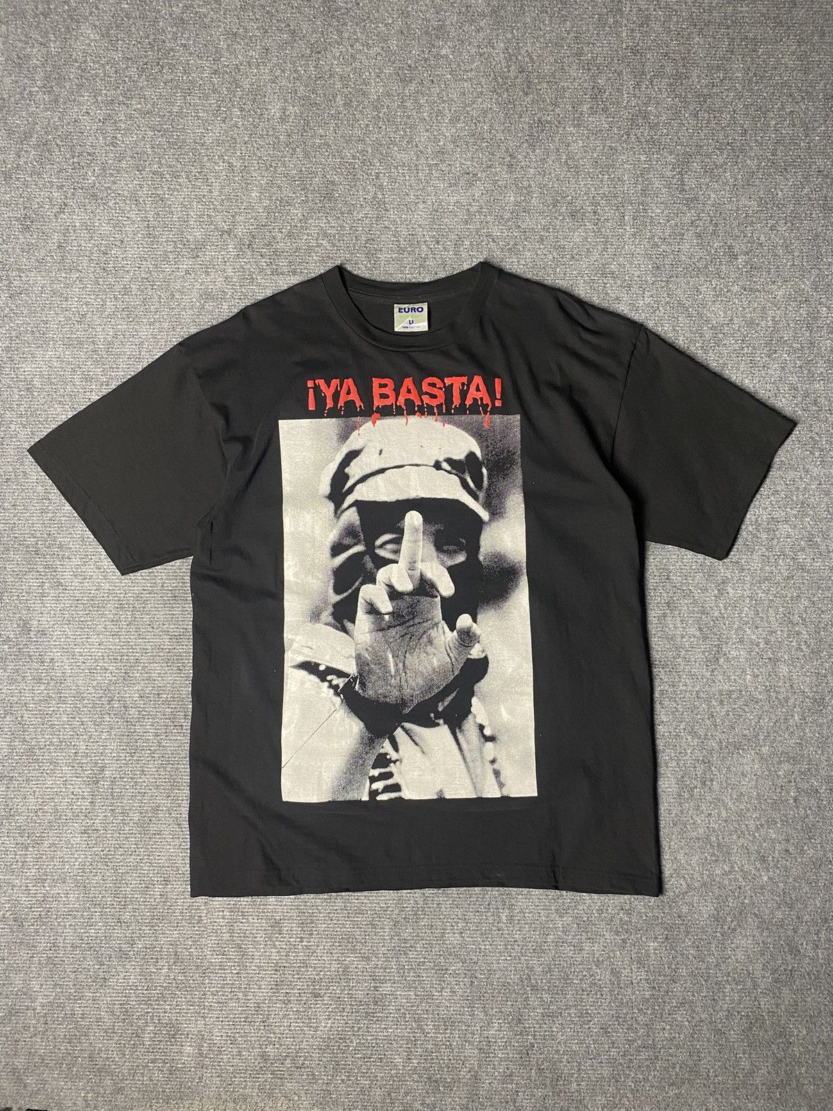 Vintage Vintage 90's Ya Basta Ezln Mexico Army T-Shirt Size US L / EU 52-54 / 3 - 1 Thumbnail