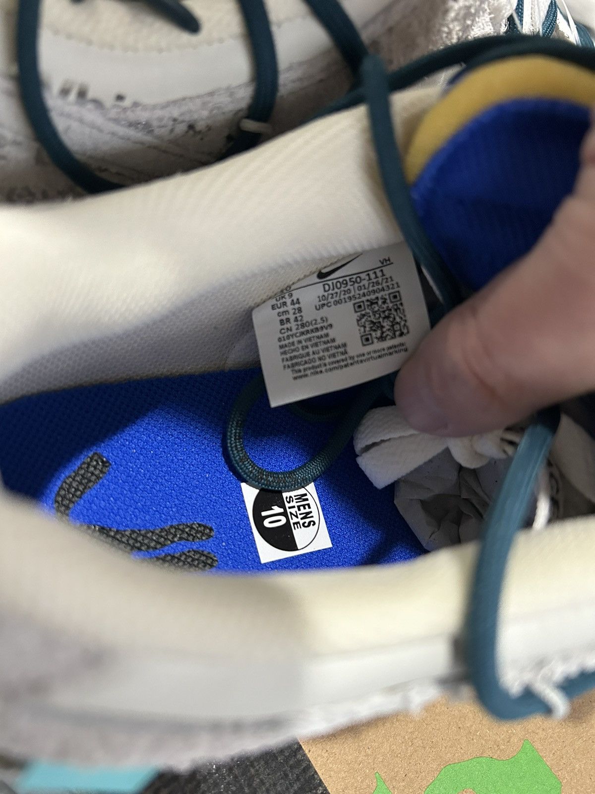 Nike × Off-White × Virgil Abloh Nike Dunk Low Off White Lot 16 Size US 10 / EU 43 - 7 Thumbnail