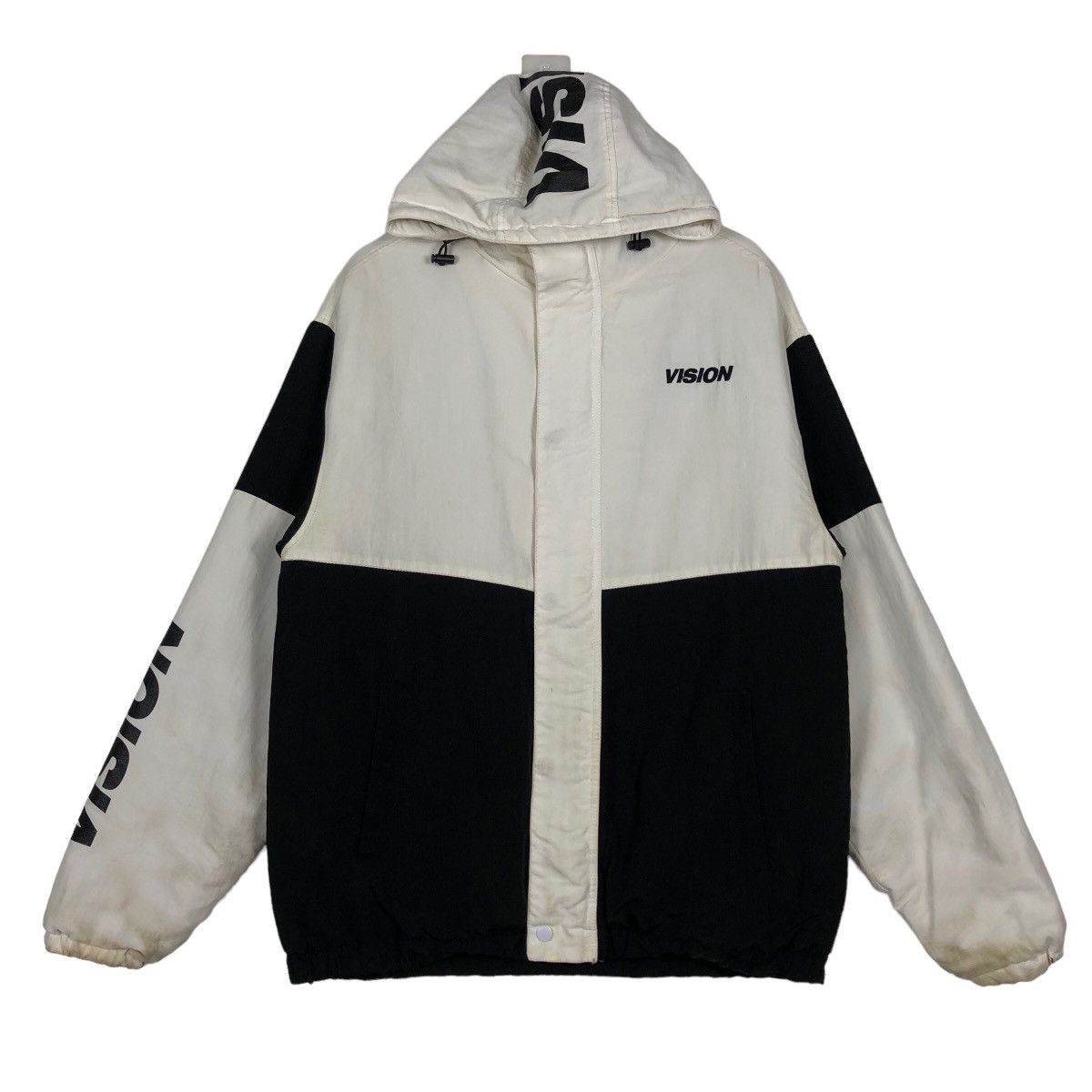 Japanese Brand 🔥Rare Big Logo Striped Design Vision Streetwear Jacket Size US M / EU 48-50 / 2 - 1 Thumbnail
