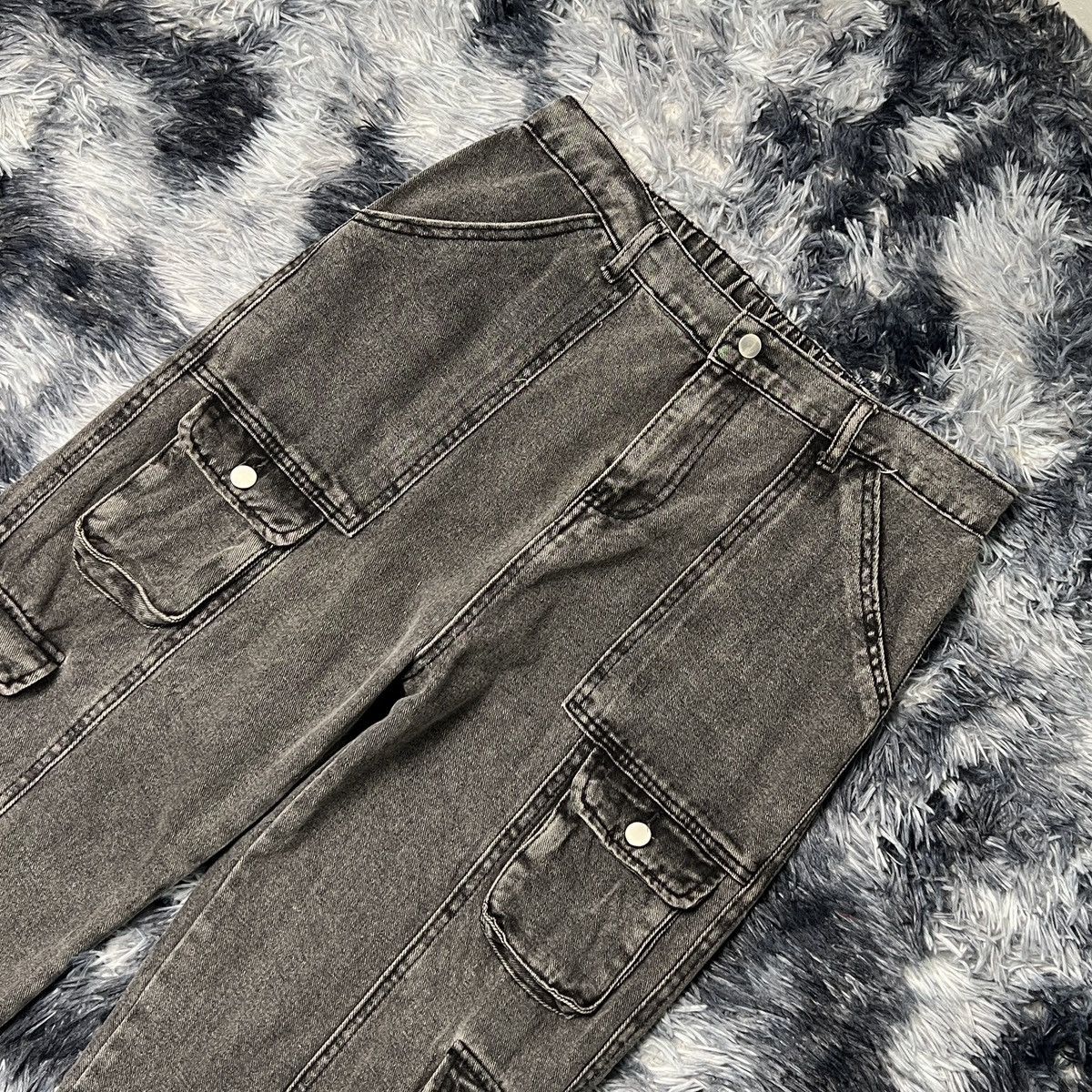 Other Unbranded Wide Loose MultiPocket Denim Cargo Pants Size US 36 / EU 52 - 3 Thumbnail