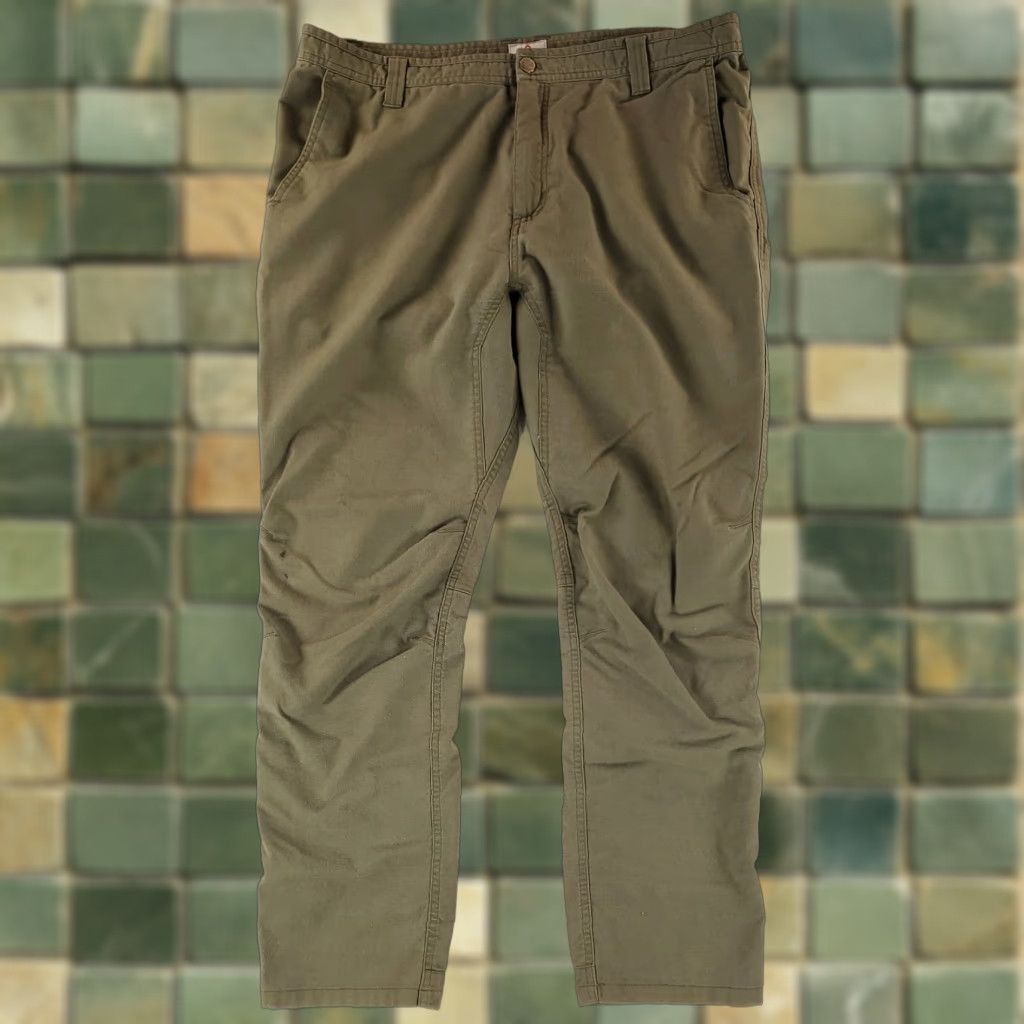 Olive Livsn Pants Flex Canvas Olive Green Mens 38x32 Mens Chino Regular Green 38 32 Size US 38 / EU 54 - 1 Thumbnail