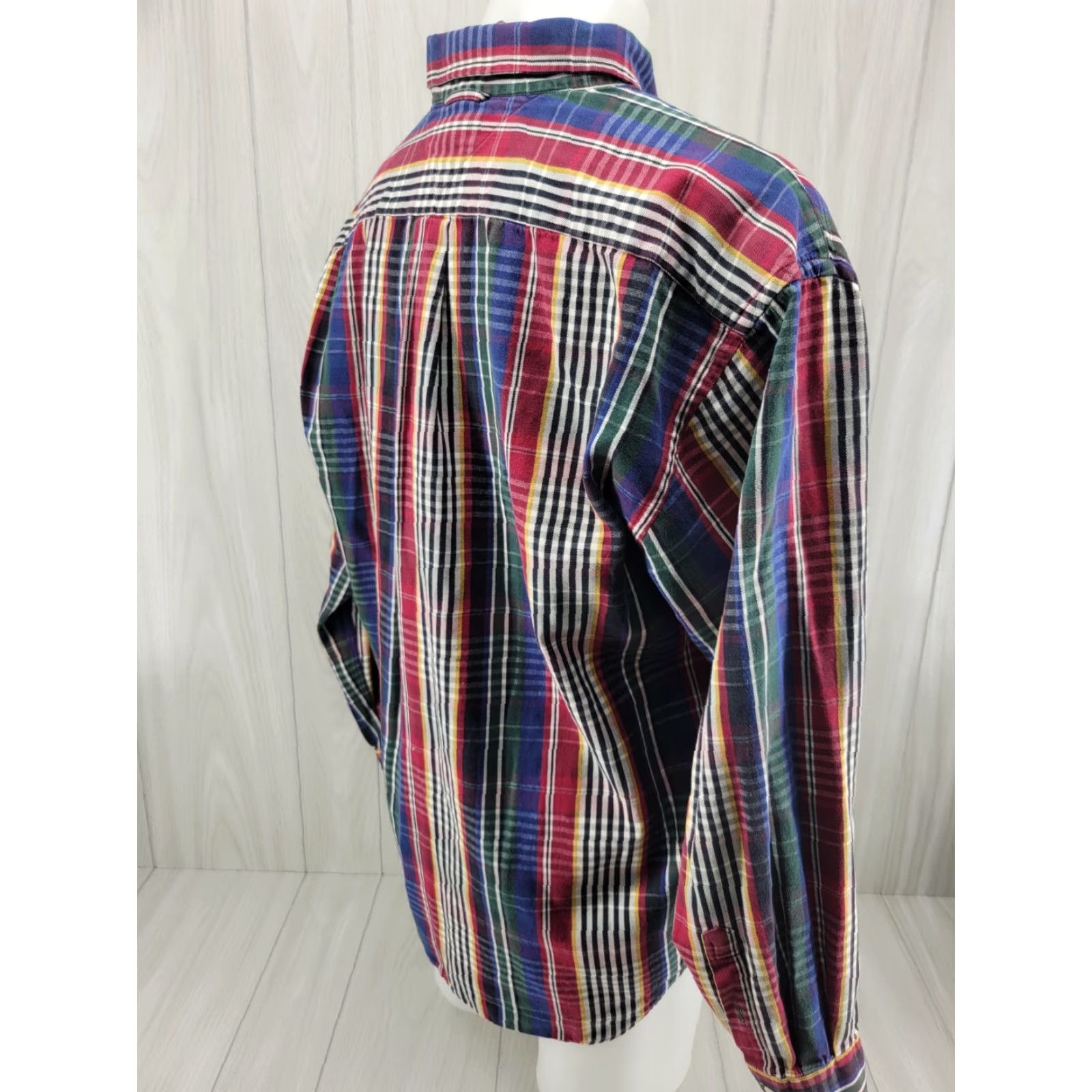Tommy Hilfiger VTG Tommy Hilfiger Men Plaid Button Up Shirt XL 90s Crest Logo Cotton Multicolor Shirt Mens Button-Front Theme 90s Size US XL / EU 56 / 4 - 6 Thumbnail