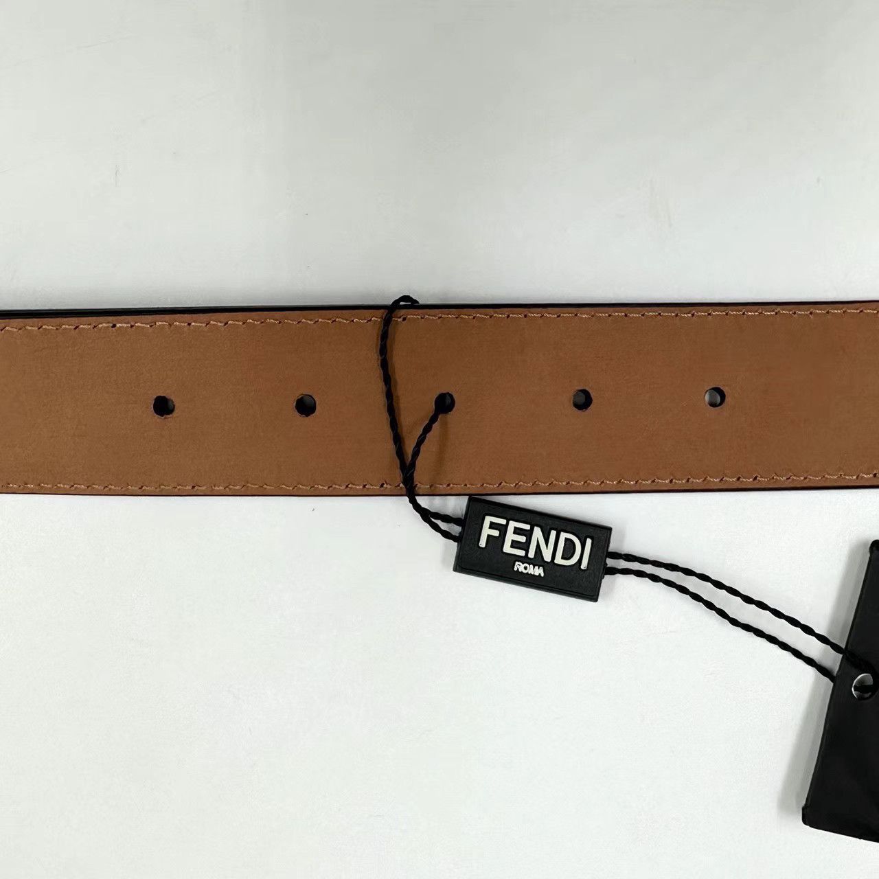 Fendi Fendi Double F Embossed Black Crystal Buckle Belt K12 Size ONE SIZE - 5 Thumbnail
