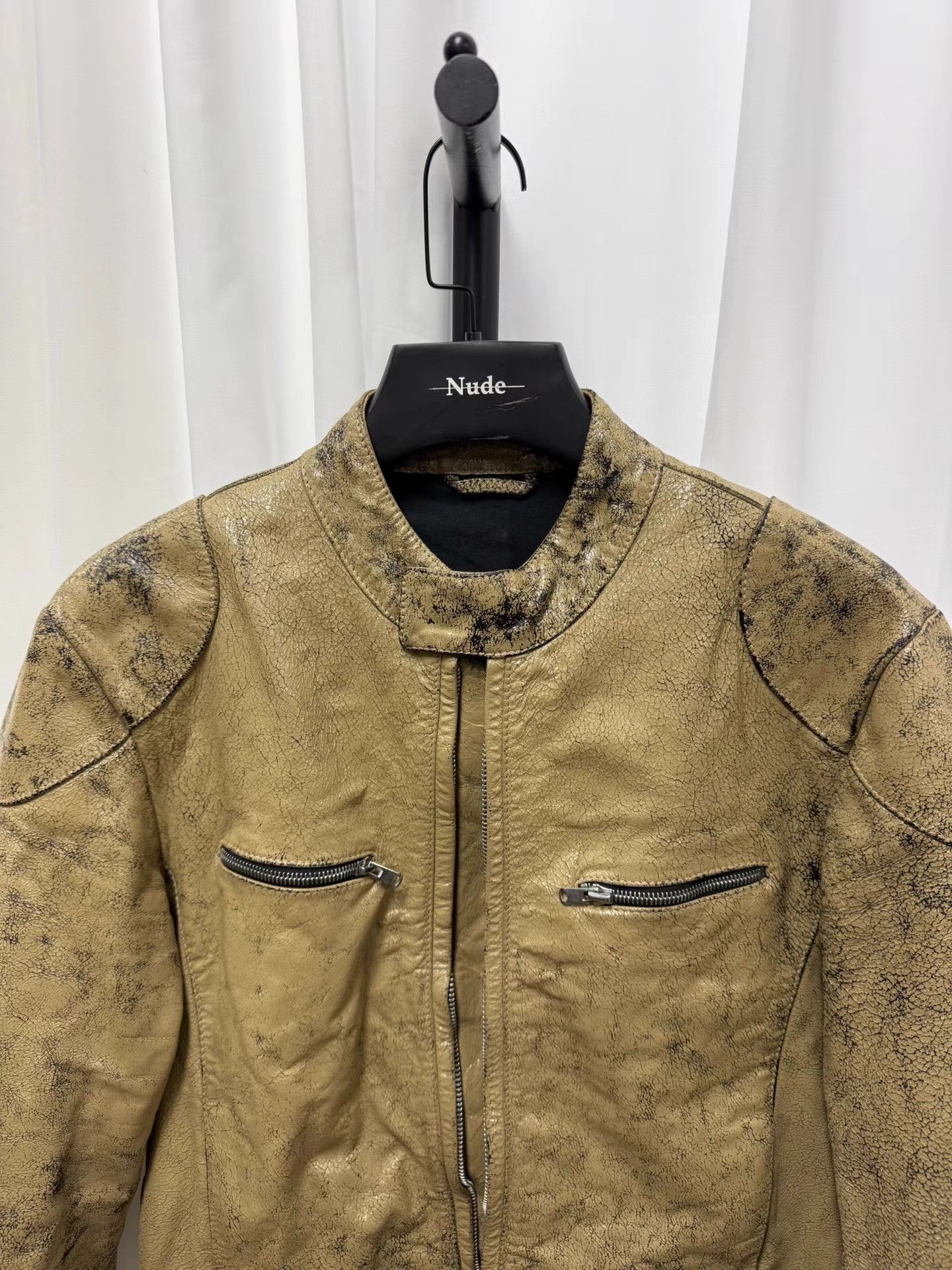 Maison Margiela Margiela Distressed Paint Biker Jacket K20 Size US M / EU 48-50 / 2 - 3 Thumbnail