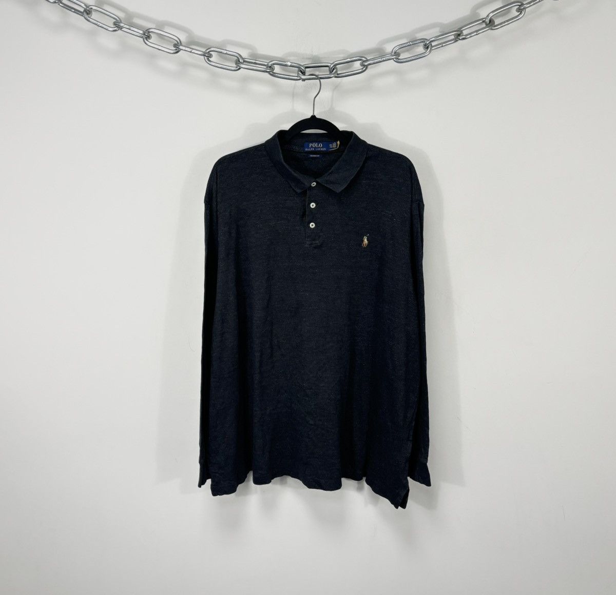 Polo Ralph Lauren Polo Ralph Lauren Men’s Gray Luxury Long Sleeve Polo Shirt Size US XXL / EU 58 / 5 - 1 Thumbnail