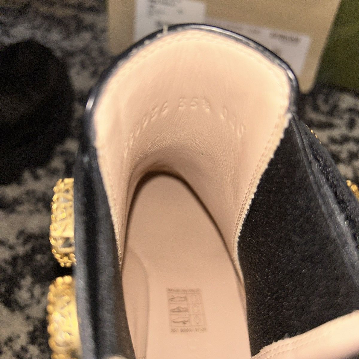Gucci Gucci Crystal Belt 60mm Leather Ankle Boot Black Magnum Calf Size US 5.5 / IT 35.5 - 9 Thumbnail