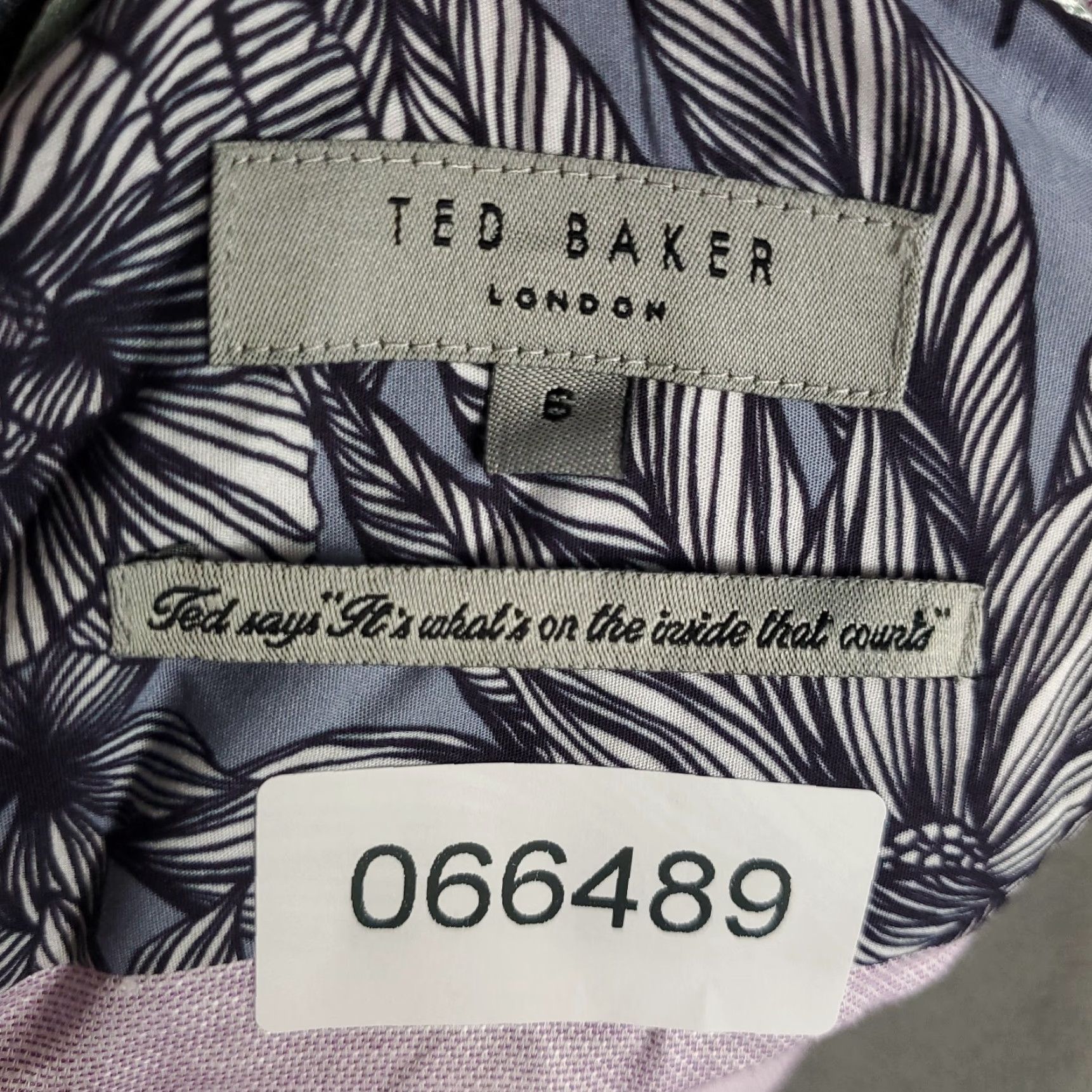 Ted Baker Ted Baker London Shirt Mens Size 6 Purple Pocket Button-Up Short Sleeve Casual Business Formal Party/Cocktail Workwear Size US S / EU 44-46 / 1 - 6 Thumbnail