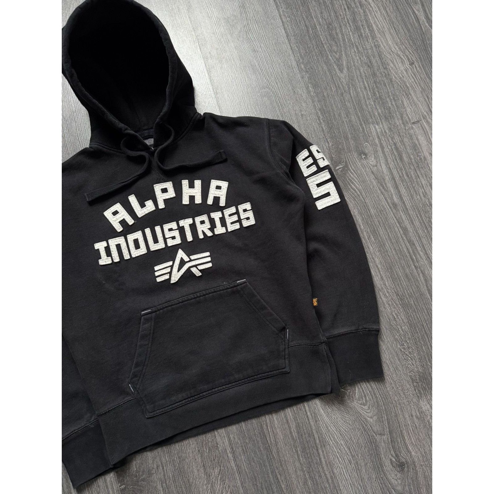 Alpha Industries × Vintage 90s Alpha Industries Embroidered Archive hoodie Size US S / EU 44-46 / 1 - 3 Thumbnail