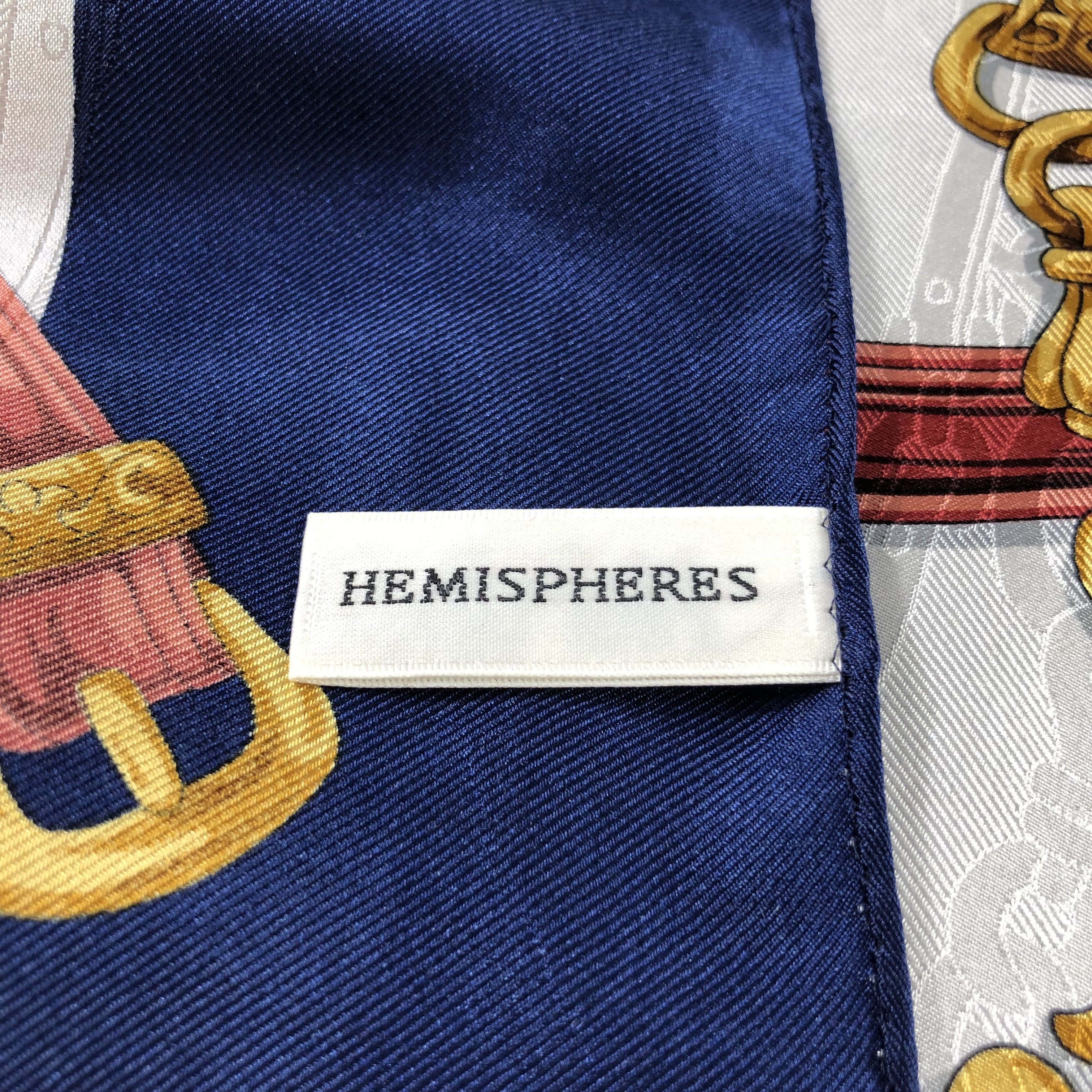 Japanese Brand Hemispheres Luxury Silk Scarf M881 Size ONE SIZE - 5 Thumbnail