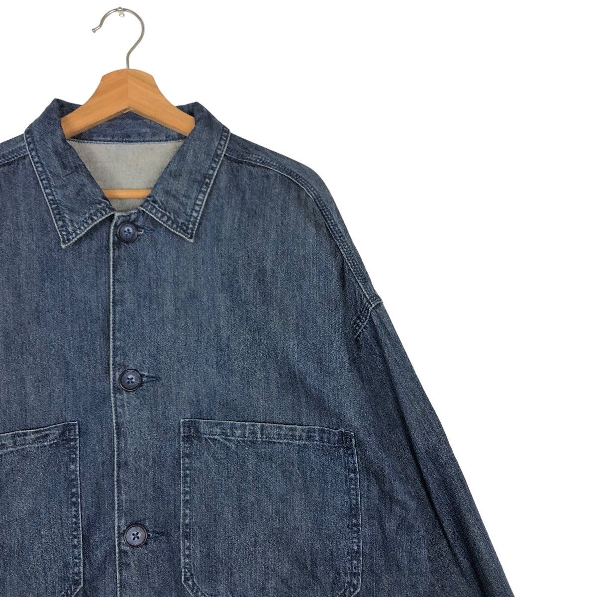 Japanese Brand 🔥90’s Vtg Denim Jacket Biker GU Japan Issey Miyake Size US XL / EU 56 / 4 - 6 Thumbnail