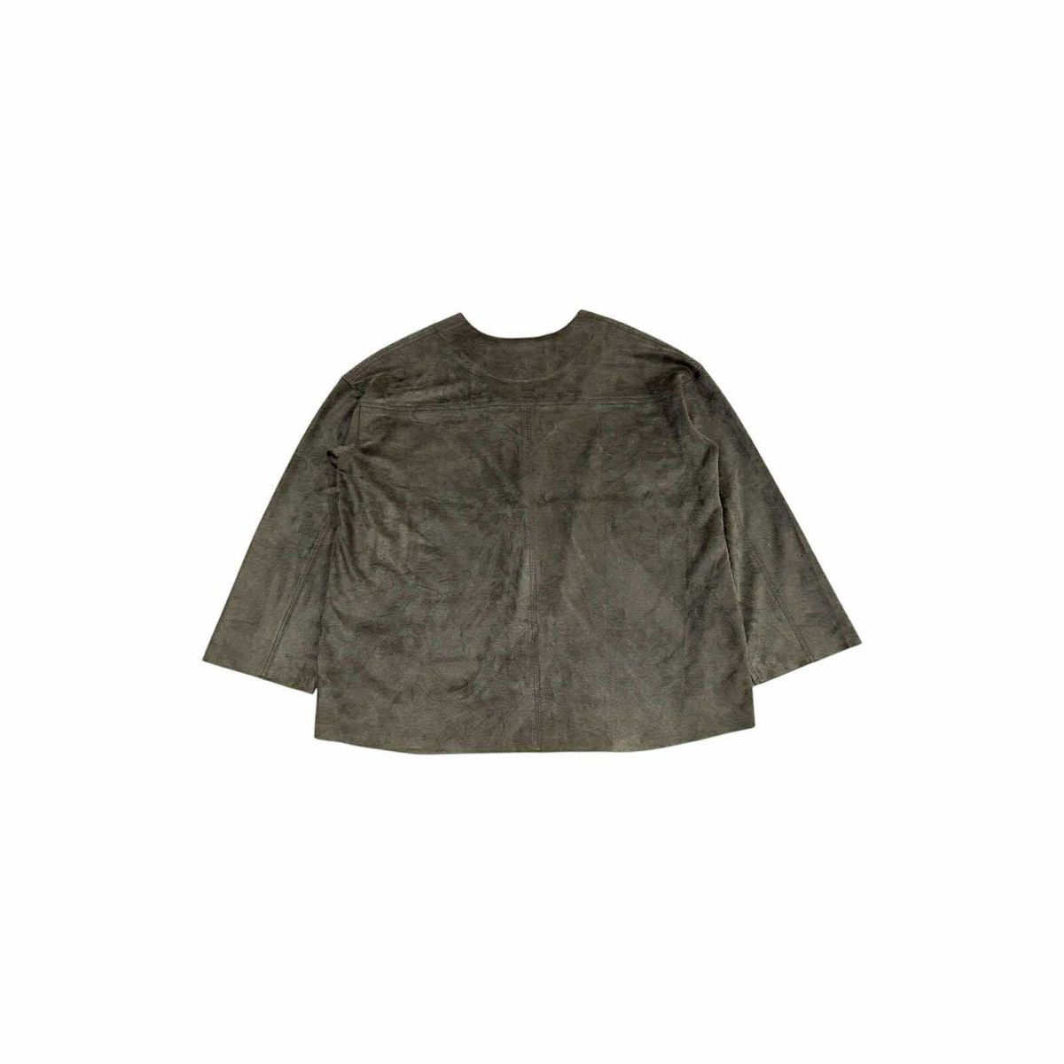 If Six Was Nine 🔥Sick Y2K Natural Vintage GOA Velvet Suede Raw Hem Ls Shirt Size US L / EU 52-54 / 3 - 8 Thumbnail