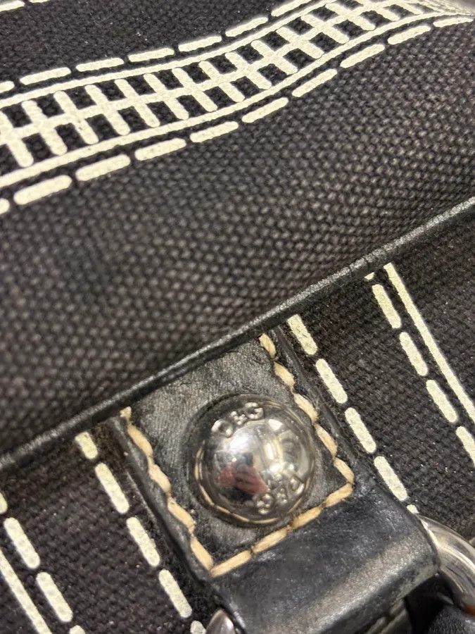 Dolce & Gabbana AW2010 Dolce & Gabbana Black Canvas Trompe Loeil Zip Lily Bag Size ONE SIZE - 8 Thumbnail