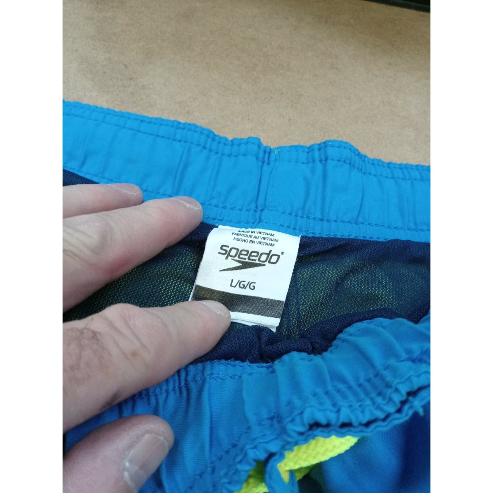 Speedo Speedo Swim Trunks Large LIKEONEW Waist 32"-38" Length 29" Multicolor Men Regular Bottom Trunks L Size US 33 - 5 Thumbnail