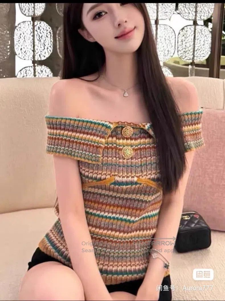 Chanel Chanel 2017 Cuban one-character knitted knitted top Size XXS / US 00 / IT 34 - 1 Thumbnail