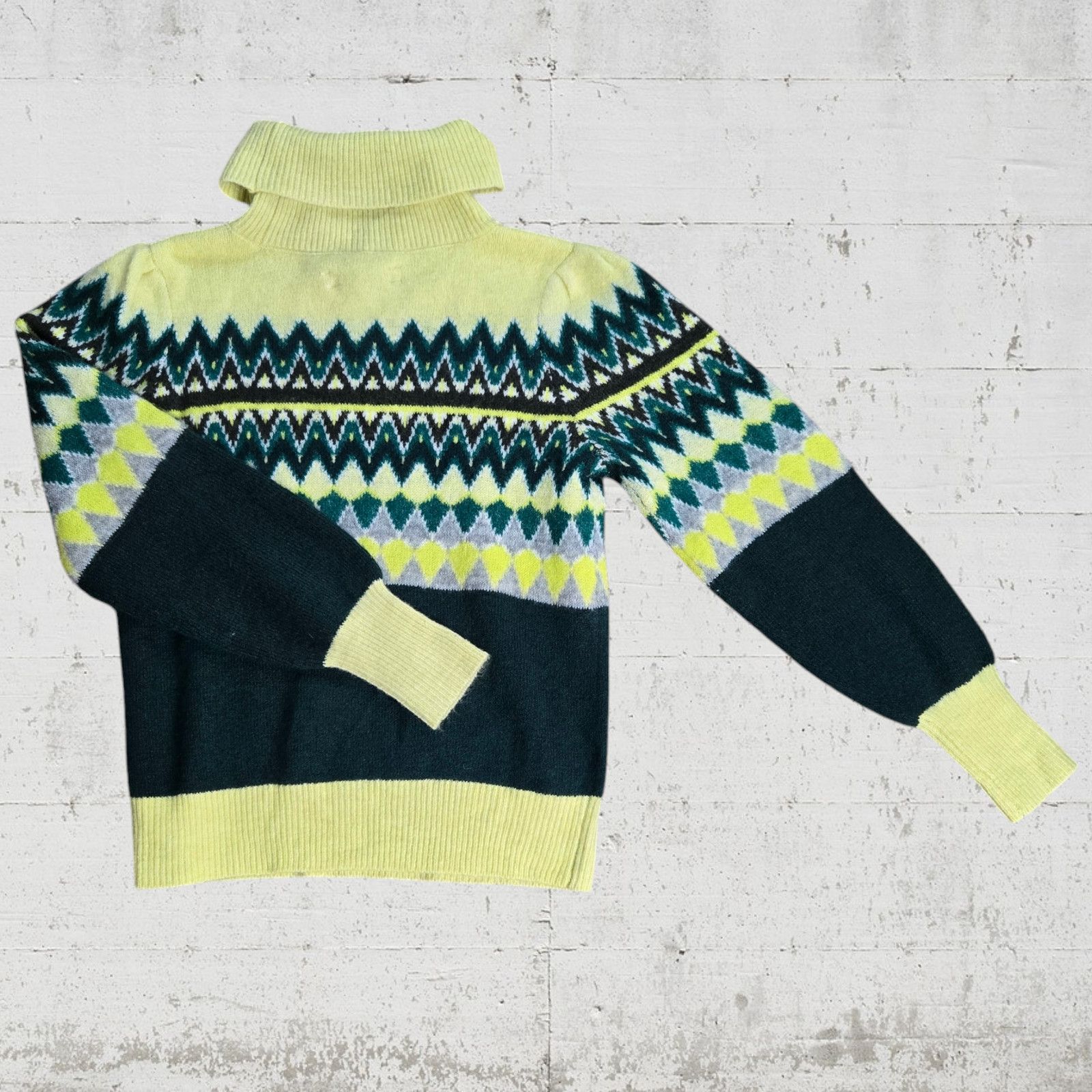 Loft Loft Yellow Green Ski Lodge Turtleneck Sweater Size Small Size S / US 4 / IT 40 - 9 Thumbnail