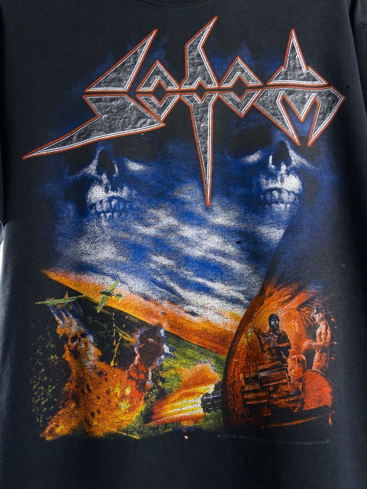 Band Tees 00s Vintage Sodom Agent Orange Thrash Metal Rock Tee T-Shirt Size US L / EU 52-54 / 3 - 5 Thumbnail