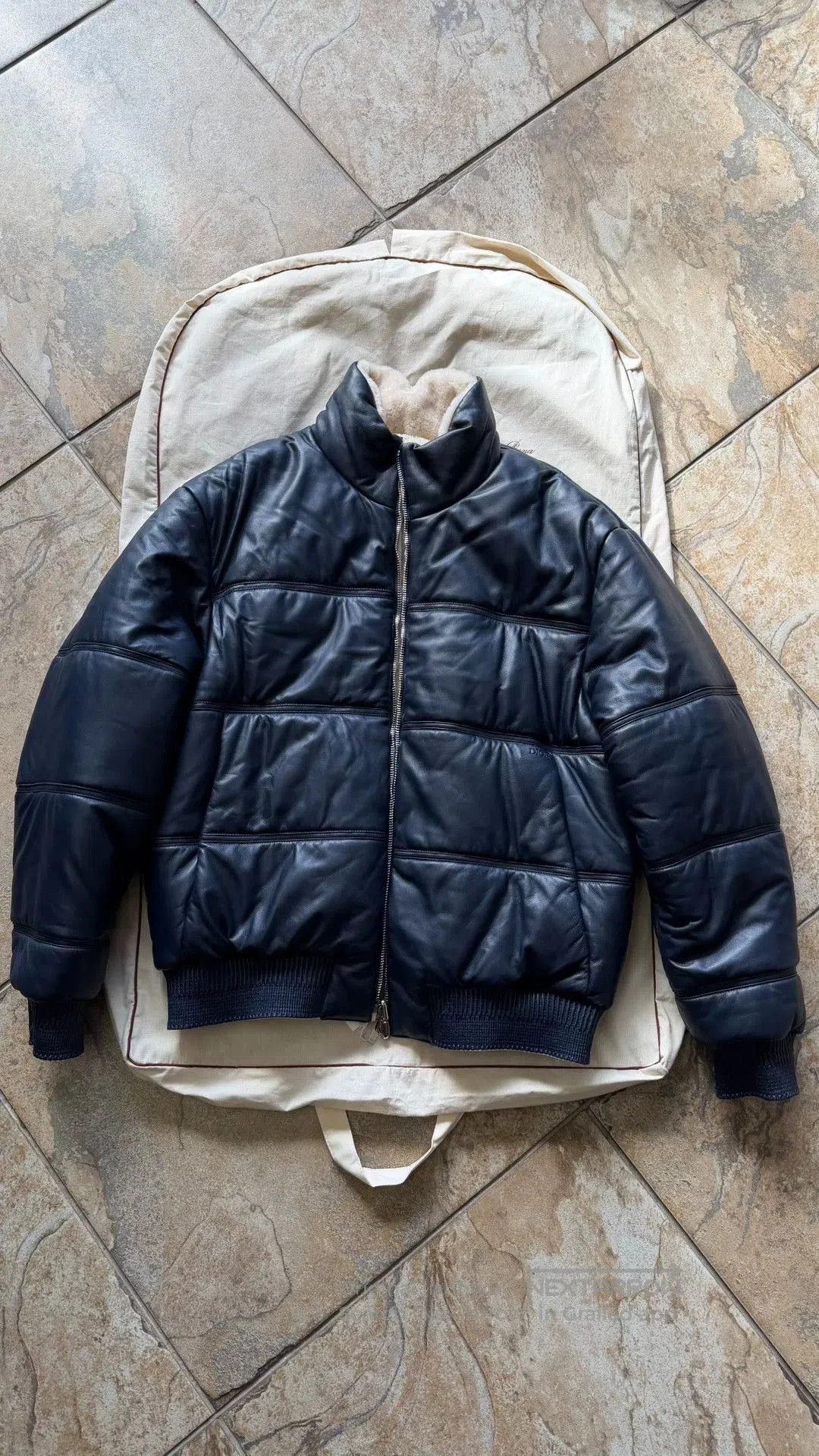 Dior Black Padded Leather Bomber Jacket Size L. Size US L / EU 52-54 / 3 - 1 Thumbnail