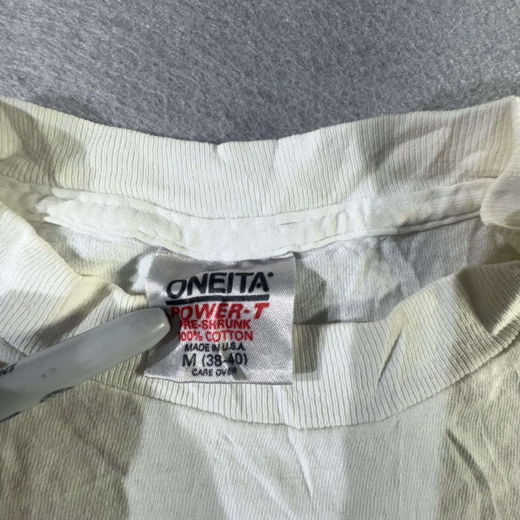 Vintage VINTAGE Oneita Shirt Mens Medium White Abstract Sailboat Graphic Tee 90s USA Mens Size US M / EU 48-50 / 2 - 7 Thumbnail