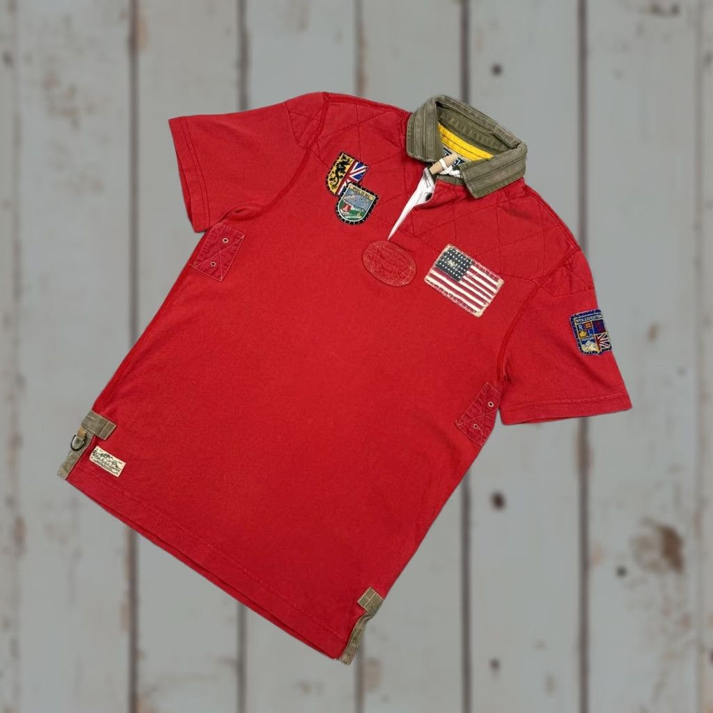 Polo Ralph Lauren Vintage Polo Ralph Lauren Shirt Mountain Expedition Rugby Patch Men Size S Red Size US S / EU 44-46 / 1 - 1 Thumbnail