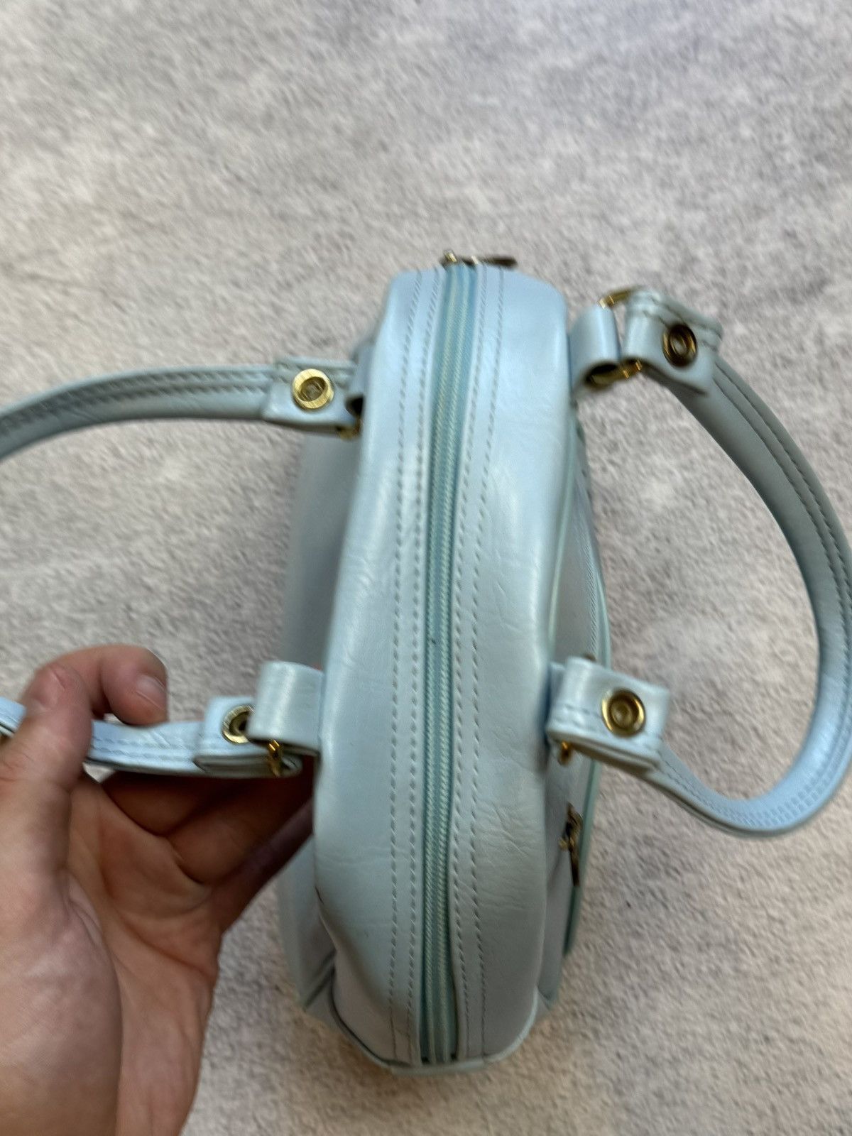 Vintage Vintage Vinyl baby blue Puma handlebag Size ONE SIZE - 7 Thumbnail