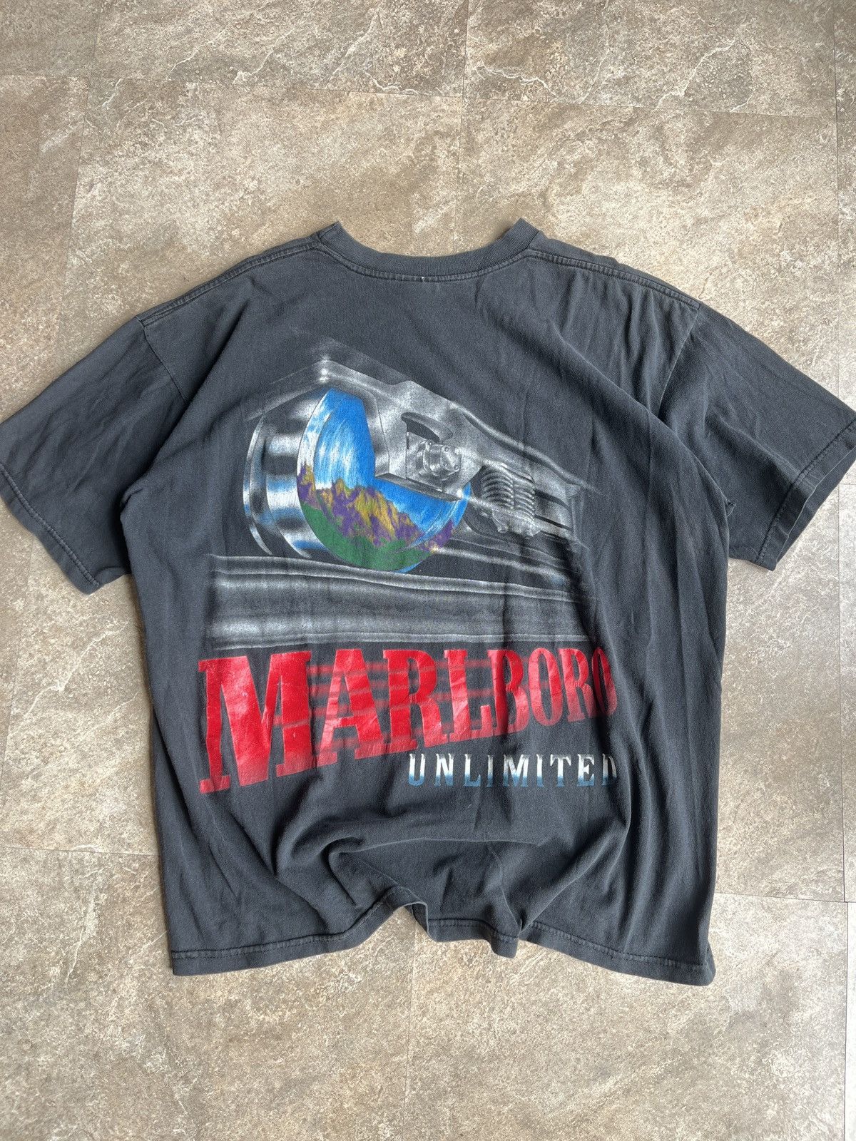 Marlboro Vintage Marlboro Unlimited Train Tee T Shirt Lucky Strike Size US XL / EU 56 / 4 - 3 Thumbnail