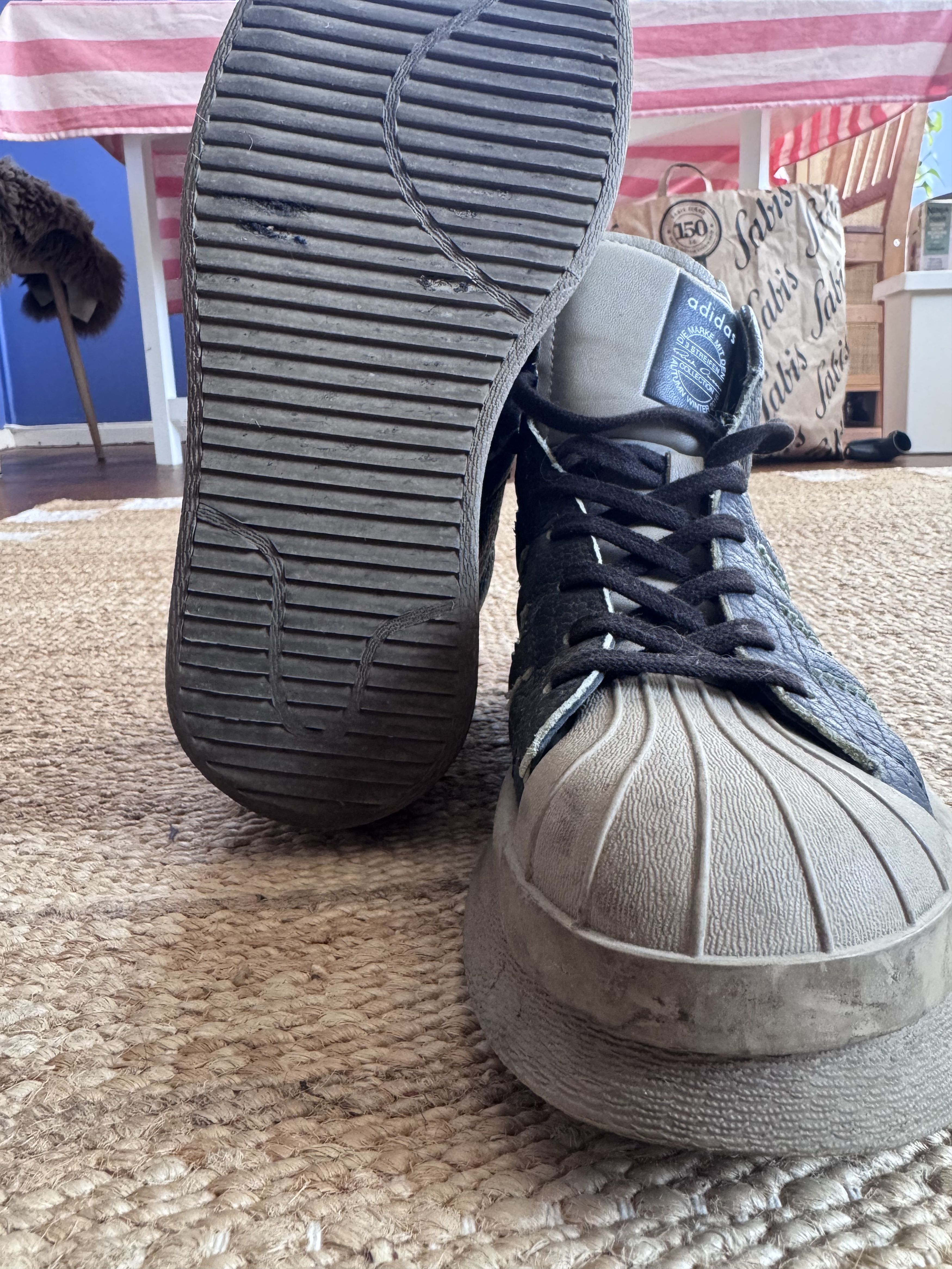 Adidas × Rick Owens Rick Owens x Adidas Mastodon Pro Model - Cracked Black/Pearl Size US 9.5 / EU 42-43 - 4 Thumbnail