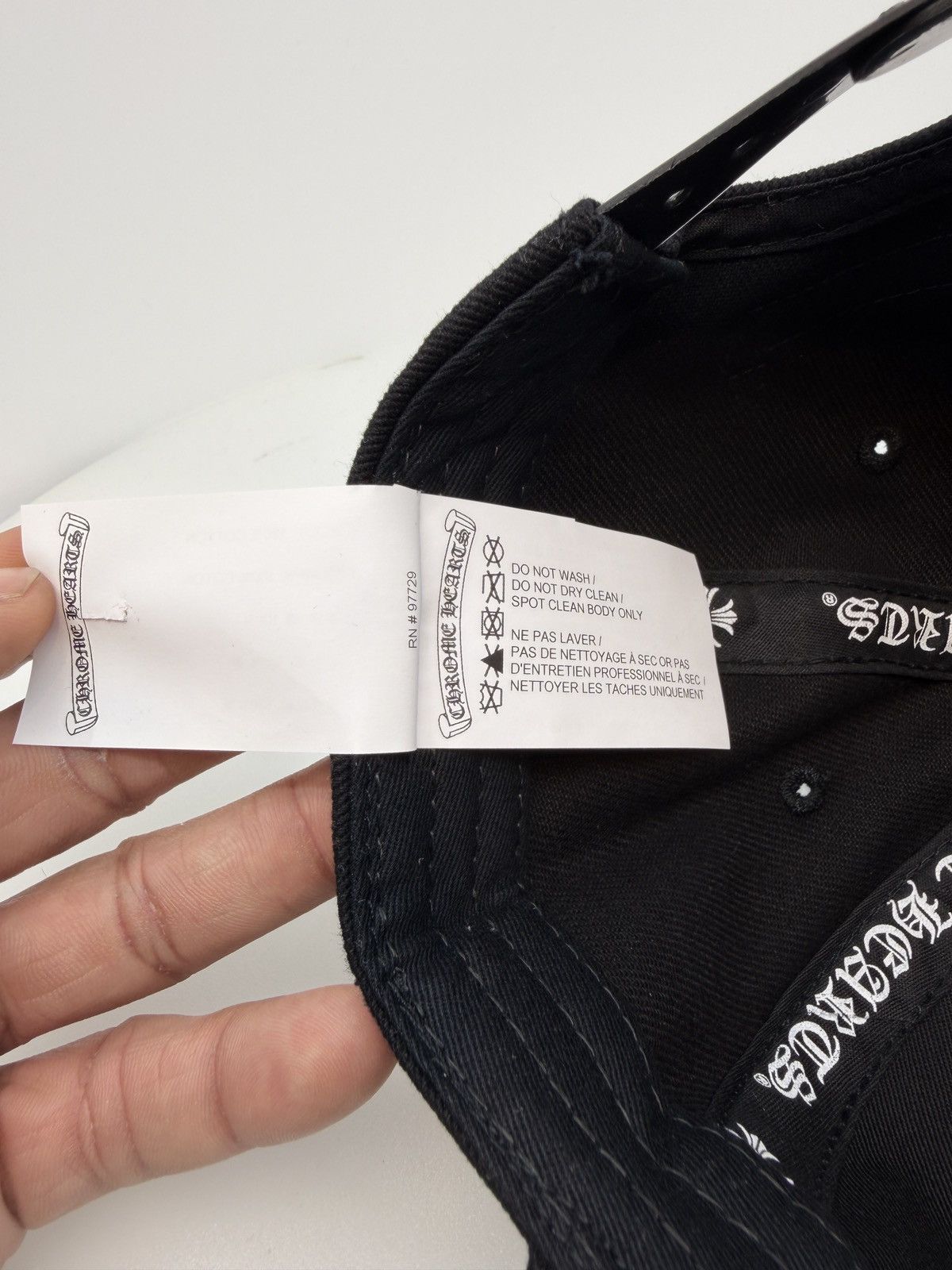 Chrome Hearts Chrome Hearts Dagger Denim Baseball Hat Black/White Size ONE SIZE - 6 Thumbnail